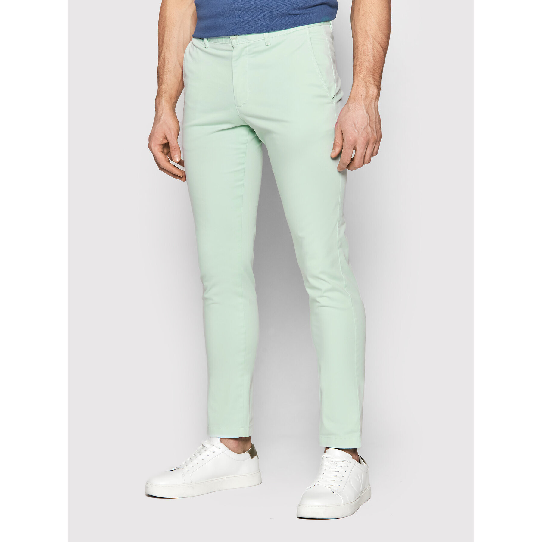 Tommy Hilfiger Pantaloni chino Bleecker MW0MW13846 Verde Slim Fit - Pled.ro