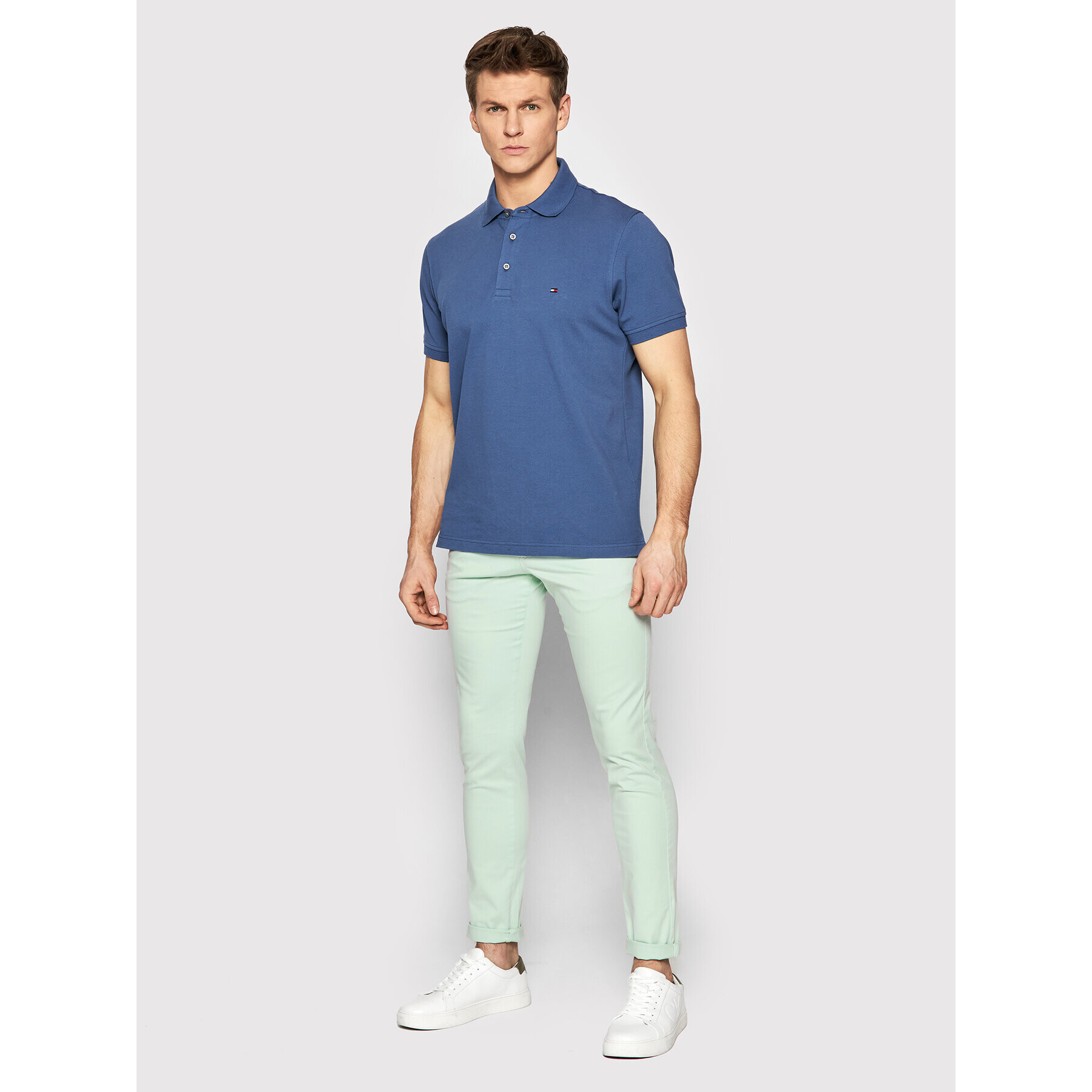 Tommy Hilfiger Pantaloni chino Bleecker MW0MW13846 Verde Slim Fit - Pled.ro