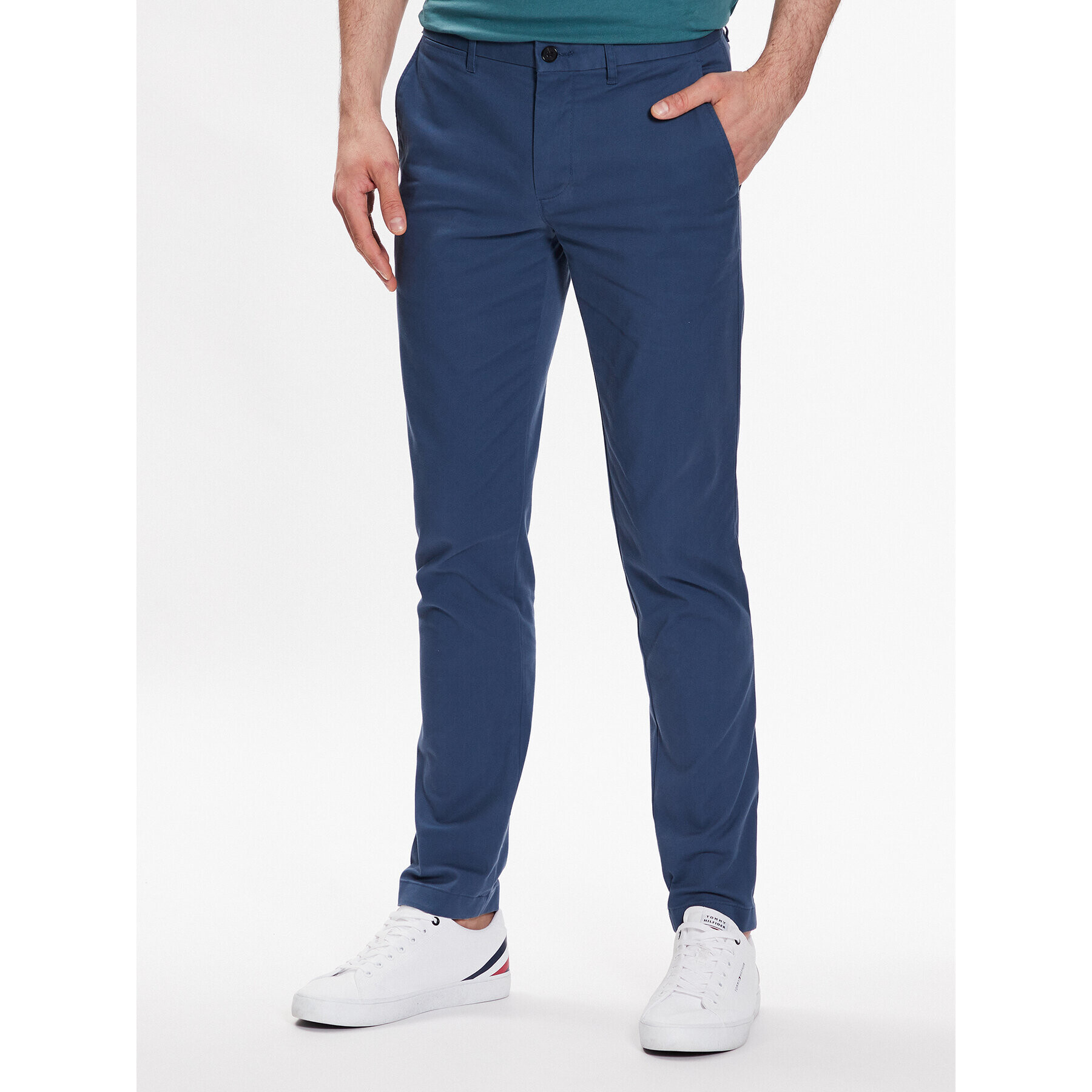 Tommy Hilfiger Pantaloni chino Bleecker MW0MW26619 Bleumarin Slim Fit - Pled.ro