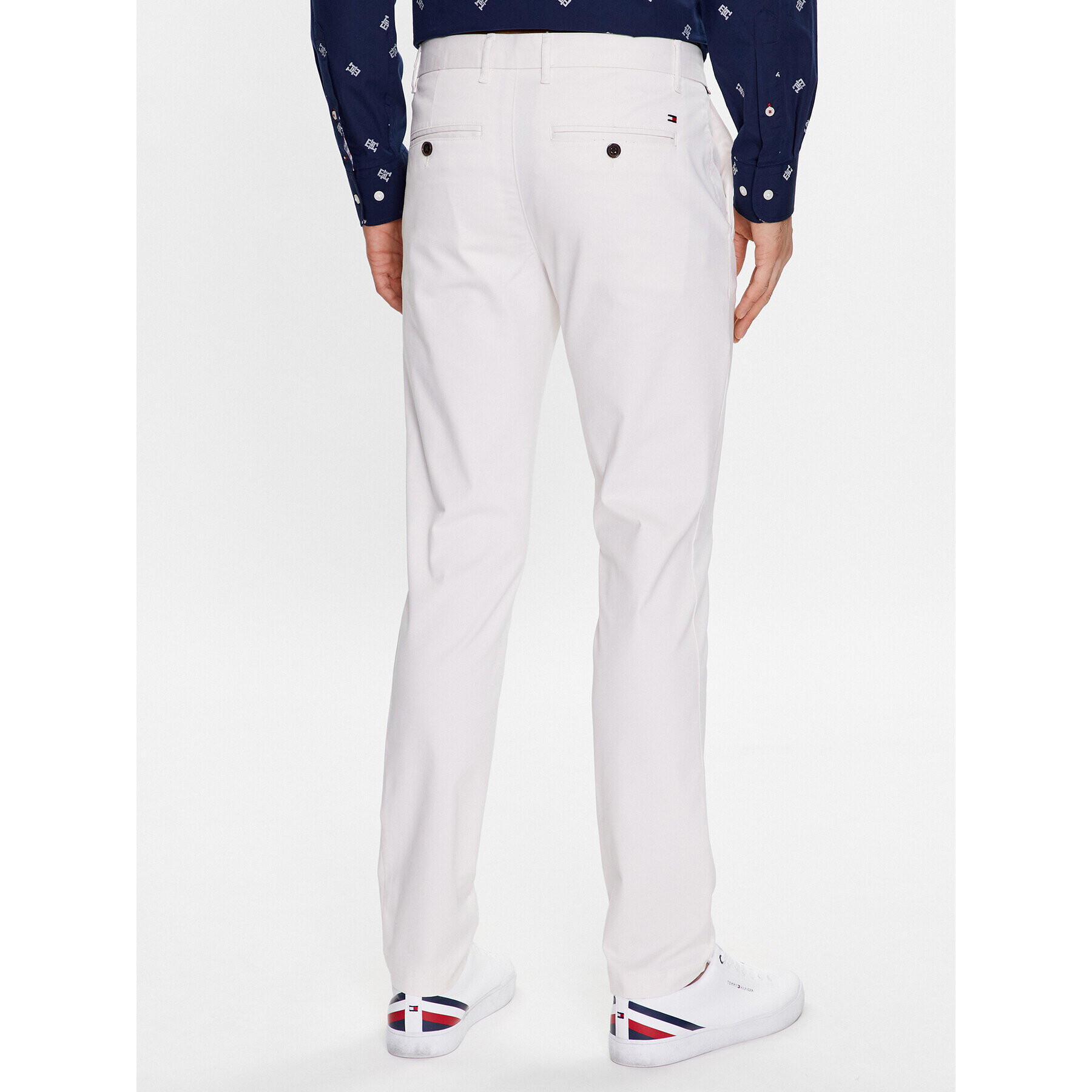 Tommy Hilfiger Pantaloni chino Bleecker MW0MW26619 Écru Slim Fit - Pled.ro