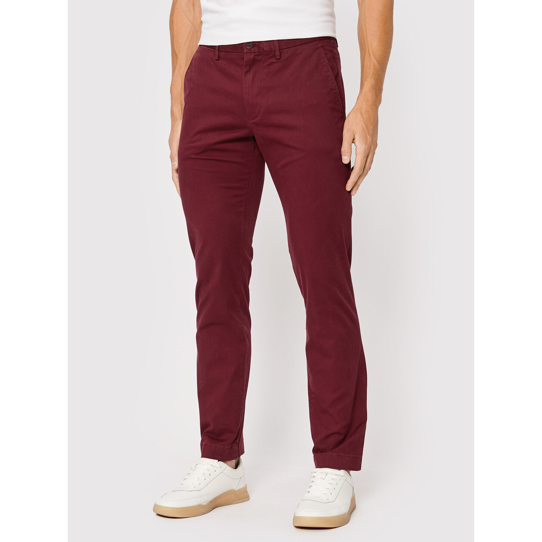 Tommy Hilfiger Pantaloni chino Bleecker MW0MW26619 Vișiniu Slim Fit - Pled.ro