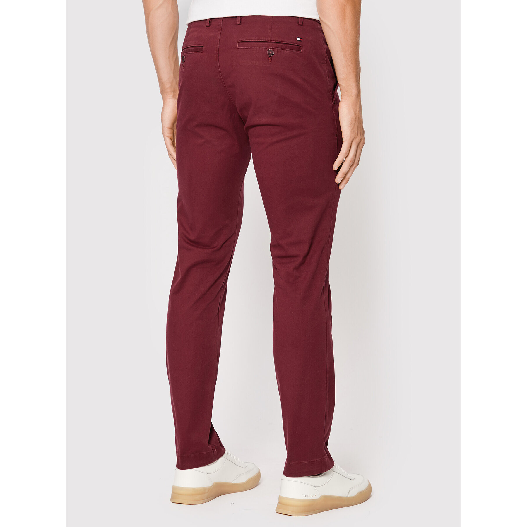 Tommy Hilfiger Pantaloni chino Bleecker MW0MW26619 Vișiniu Slim Fit - Pled.ro