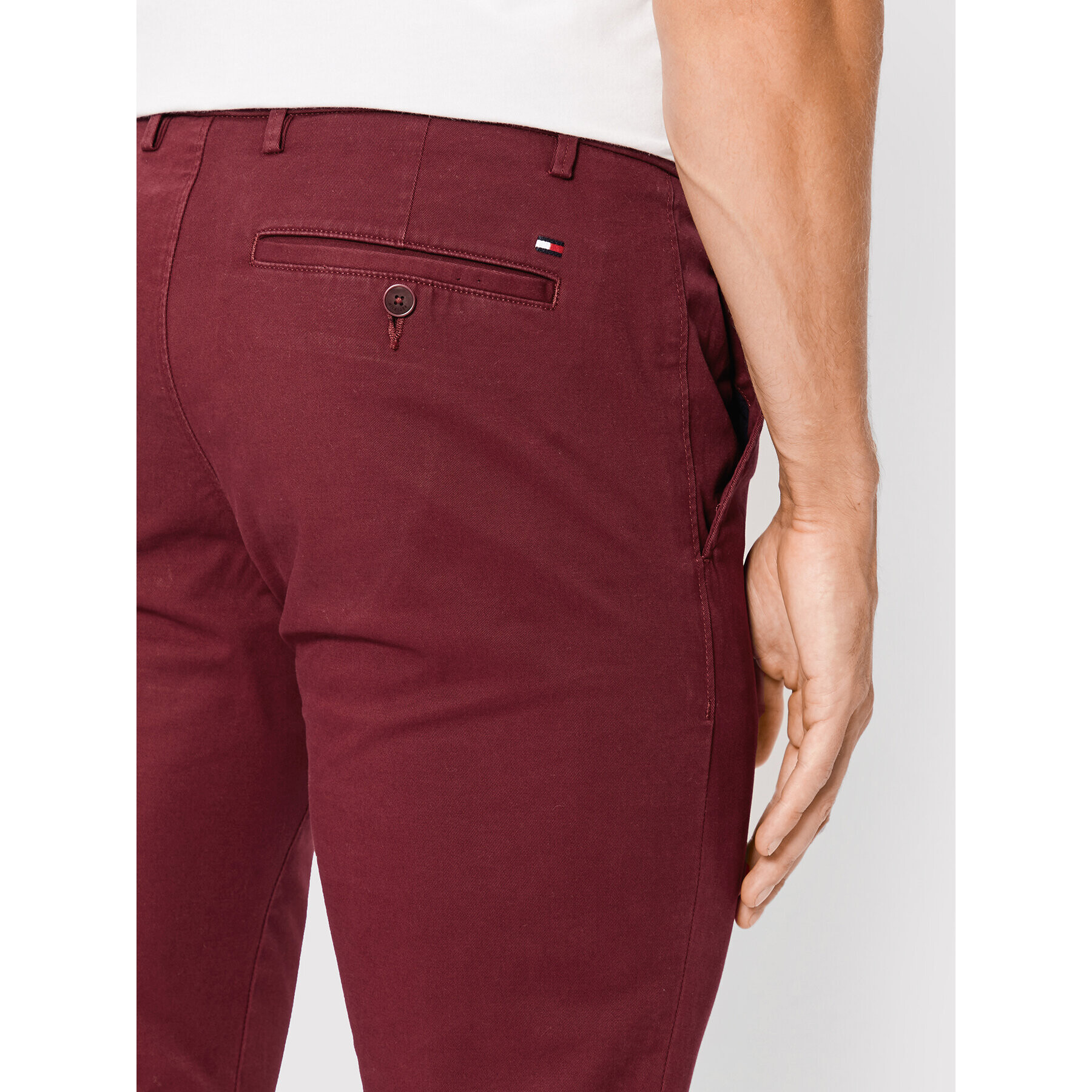 Tommy Hilfiger Pantaloni chino Bleecker MW0MW26619 Vișiniu Slim Fit - Pled.ro