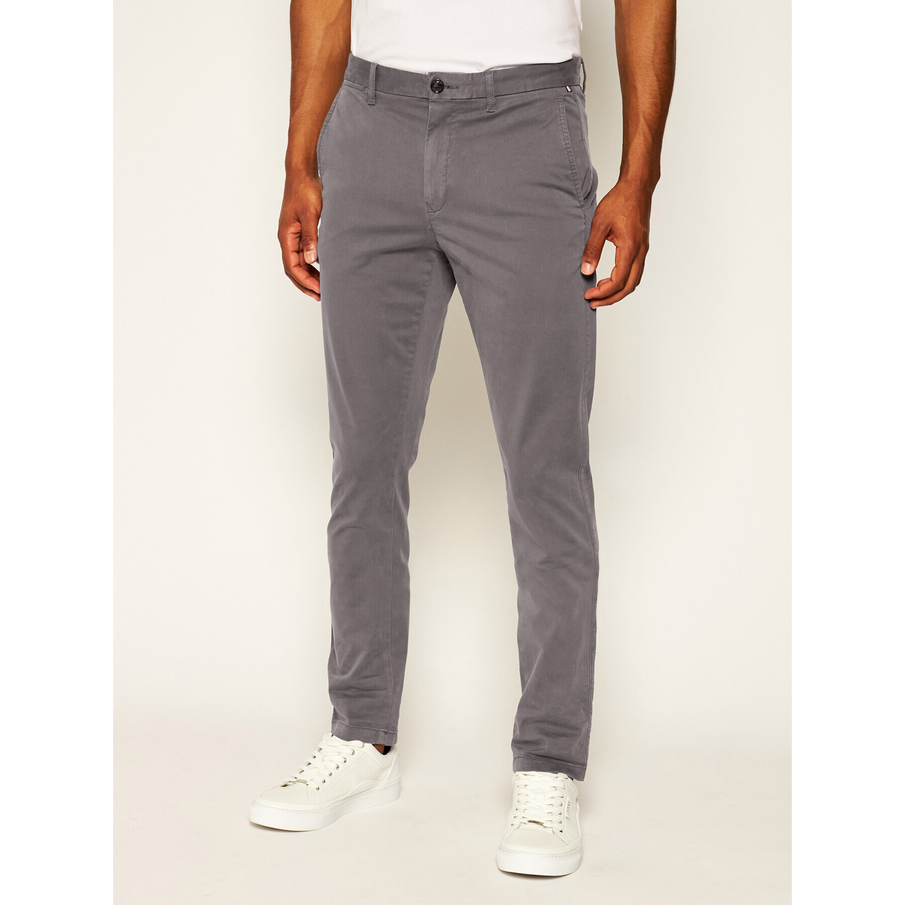 Tommy Hilfiger Pantaloni chino Core MW0MW08644 Gri Regular Fit - Pled.ro