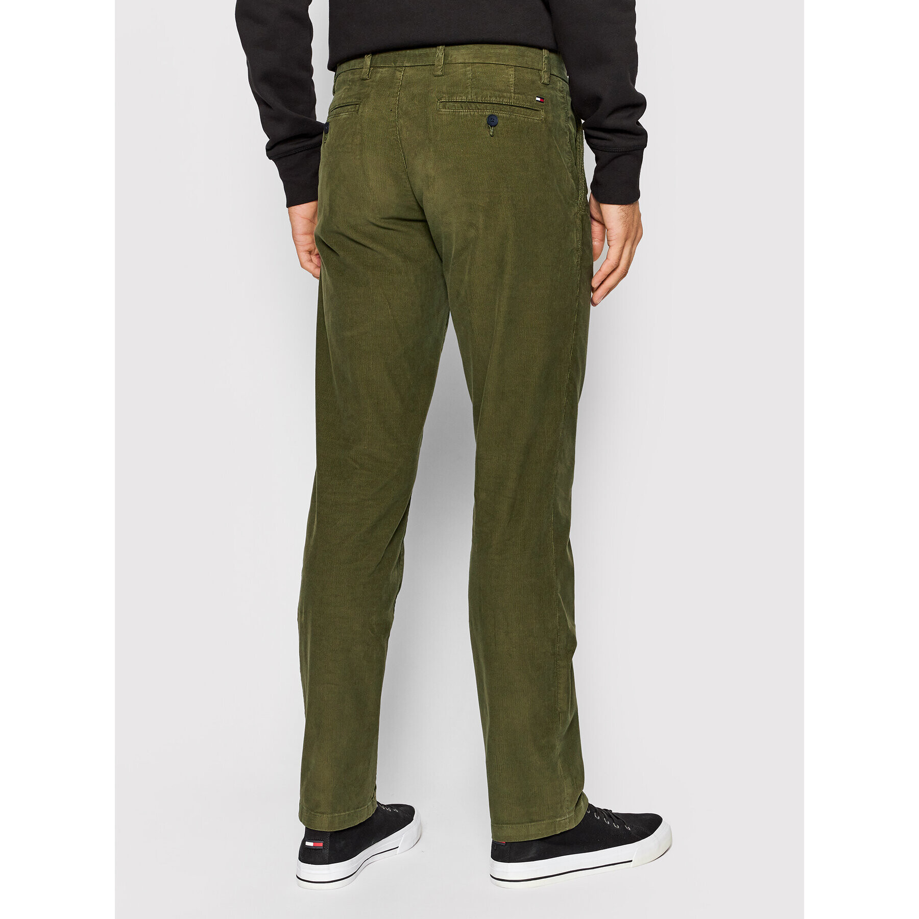 Tommy Hilfiger Pantaloni chino Denton MW0MW19889 Verde Straight Fit - Pled.ro