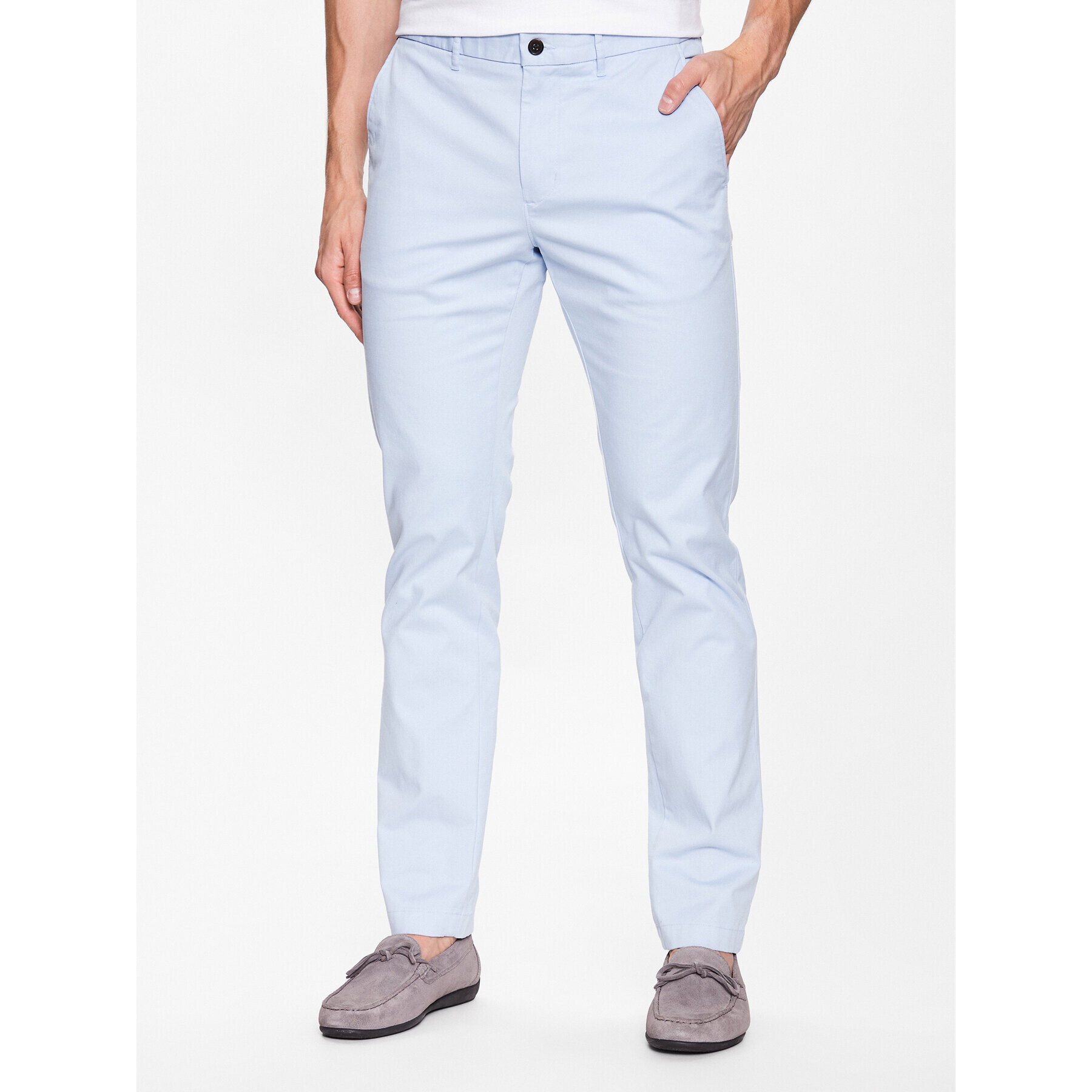 Tommy Hilfiger Pantaloni chino Denton MW0MW25964 Albastru Regular Fit - Pled.ro