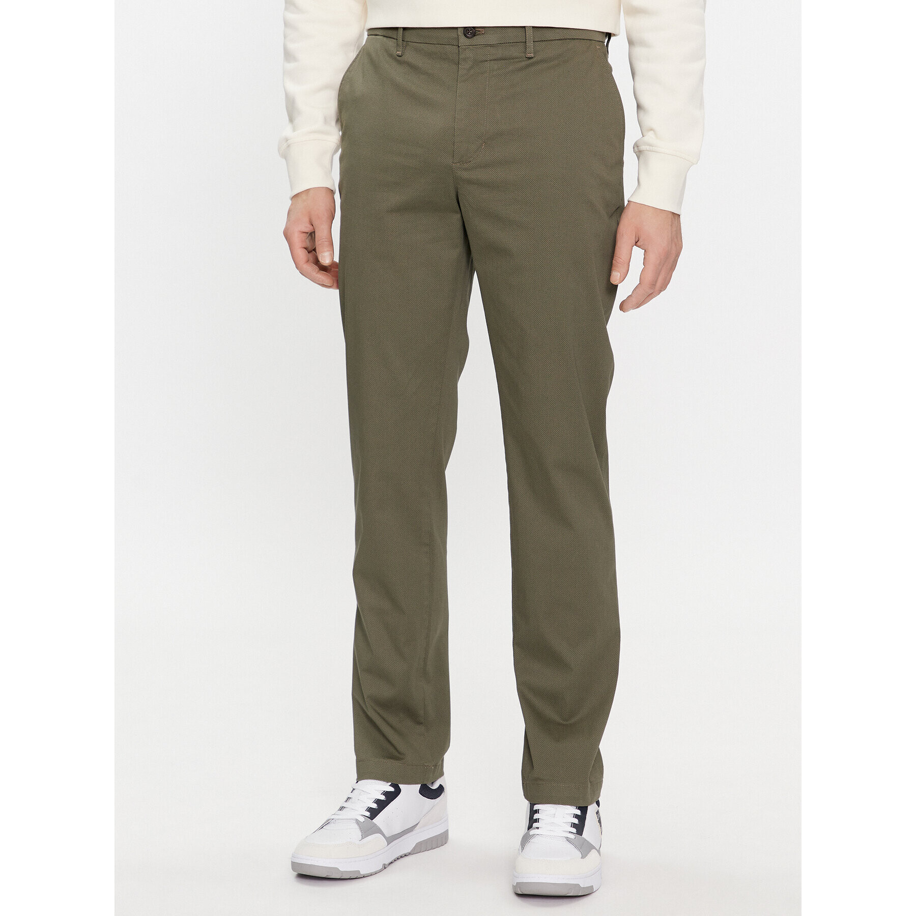 Tommy Hilfiger Pantaloni chino Denton MW0MW33938 Kaki Slim Fit - Pled.ro