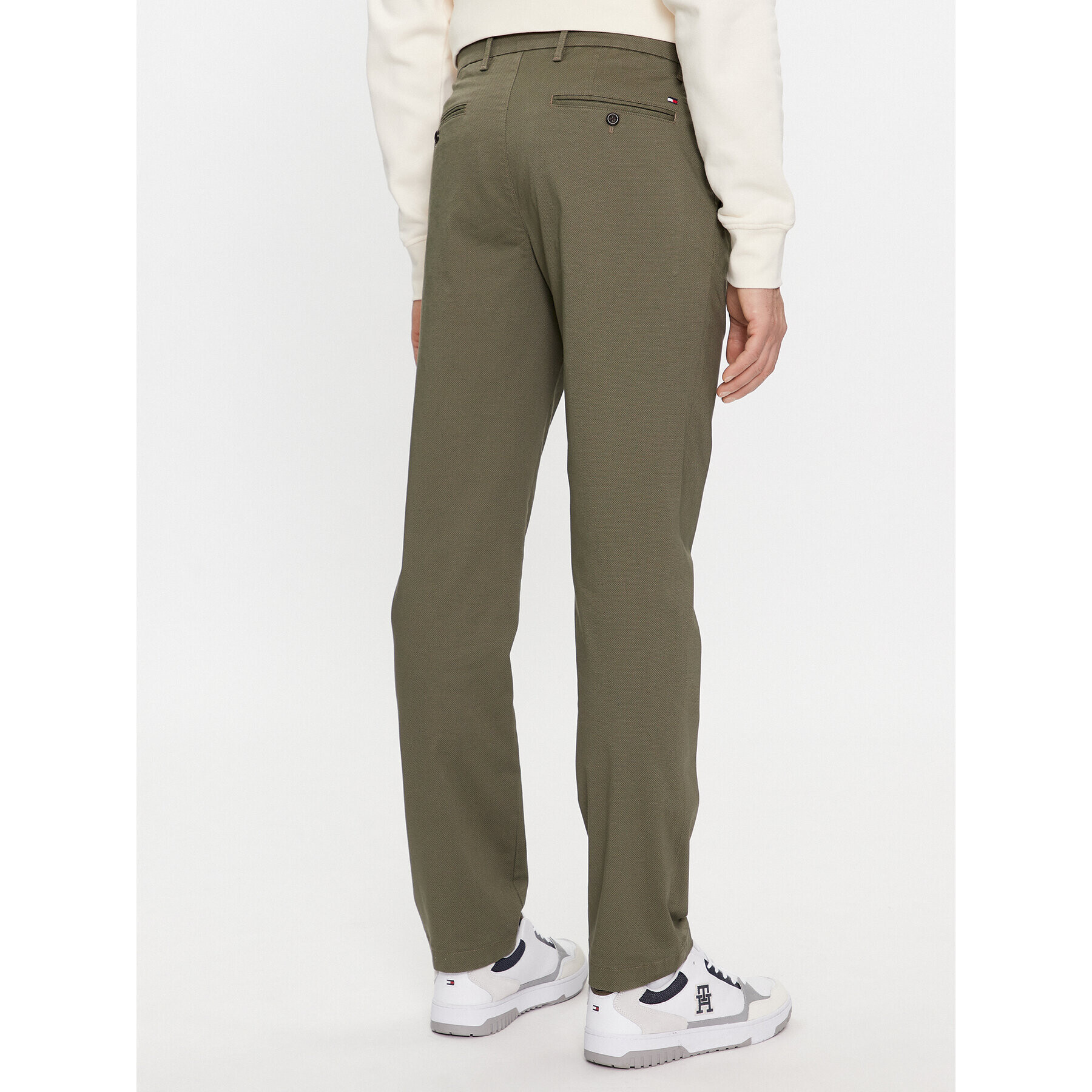 Tommy Hilfiger Pantaloni chino Denton MW0MW33938 Kaki Slim Fit - Pled.ro