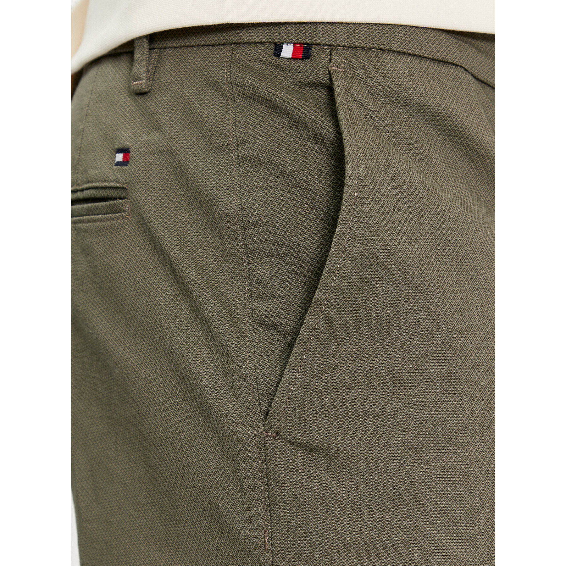 Tommy Hilfiger Pantaloni chino Denton MW0MW33938 Kaki Slim Fit - Pled.ro