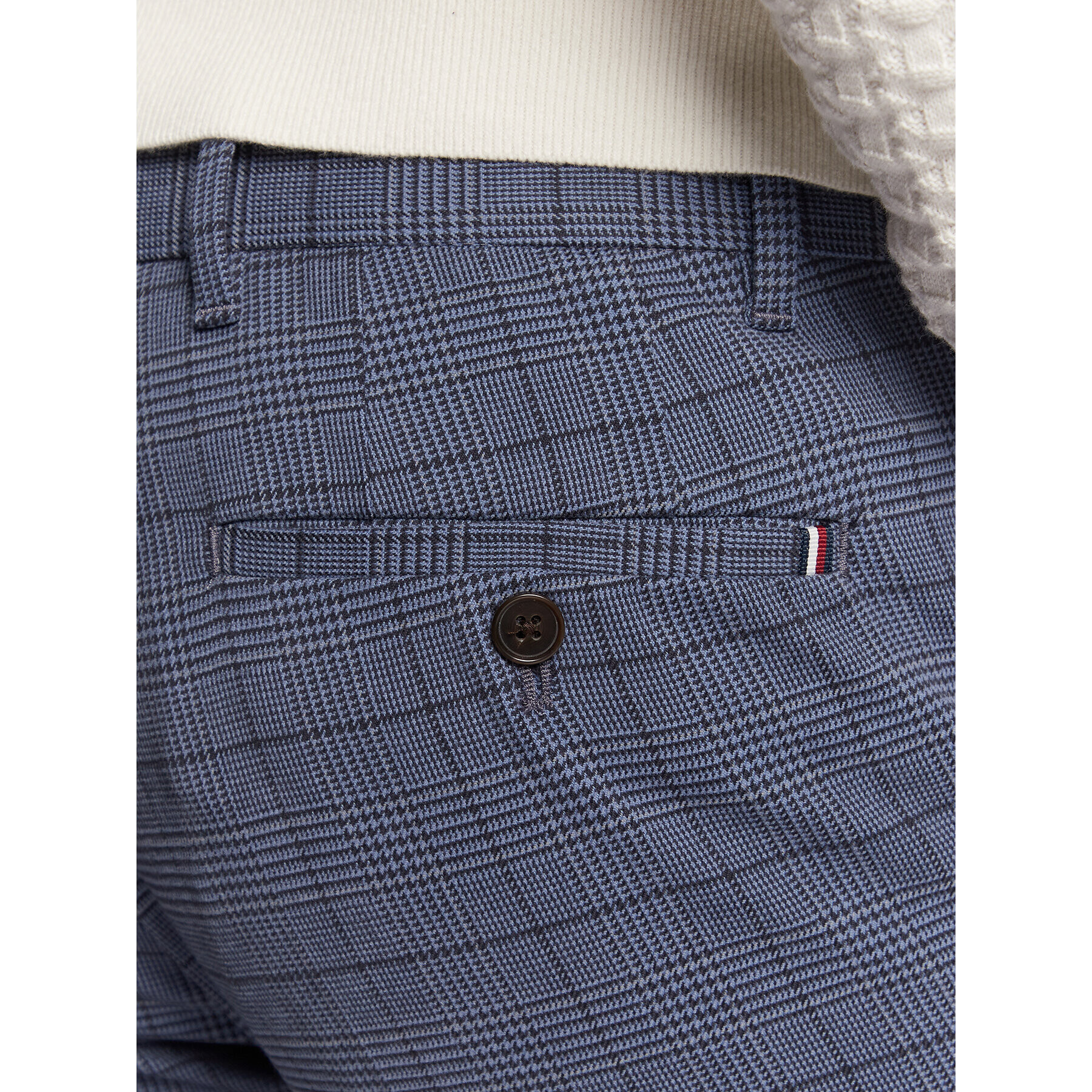 Tommy Hilfiger Pantaloni chino Denton Prince Of Wales MW0MW28648 Bleumarin Straight Fit - Pled.ro