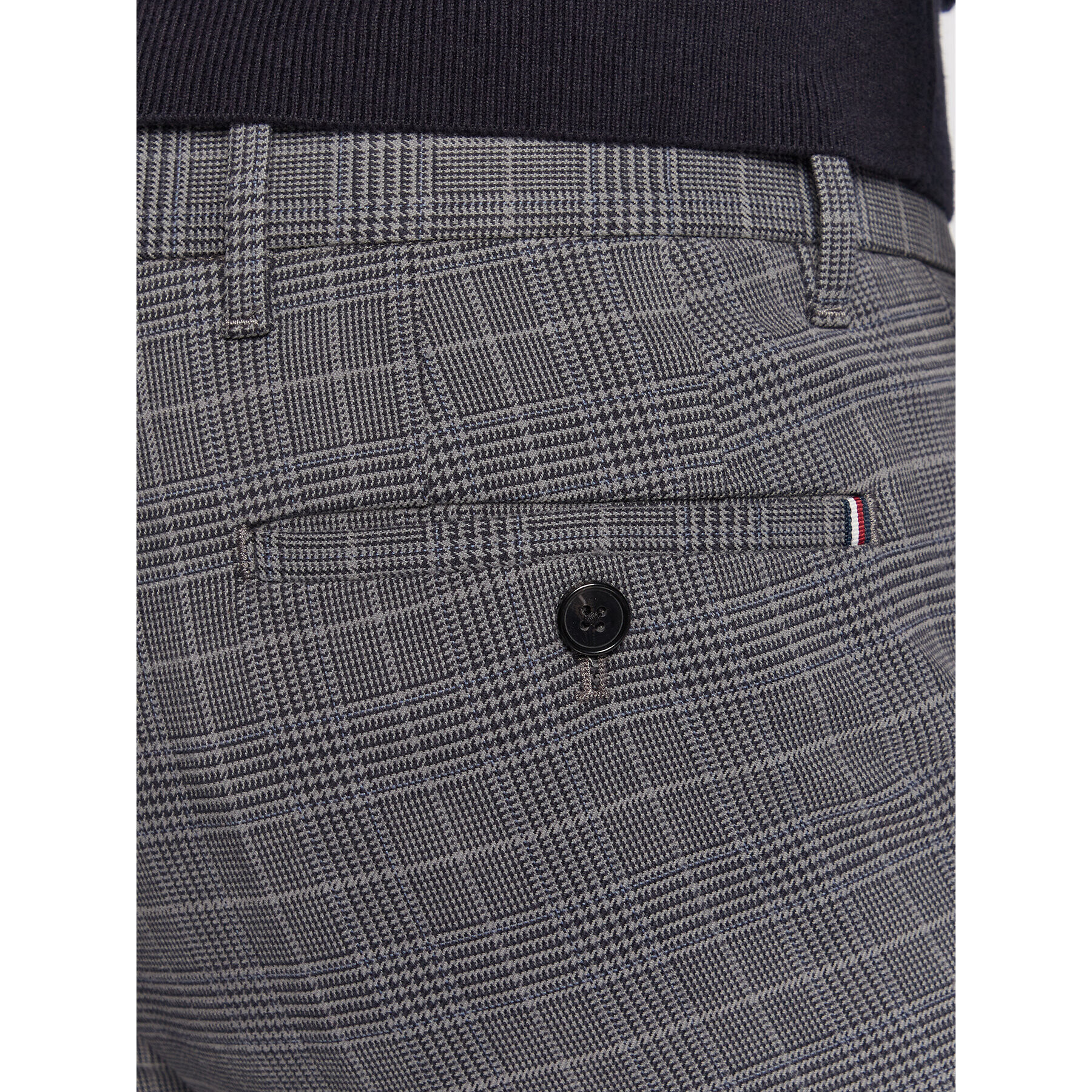 Tommy Hilfiger Pantaloni chino Denton Prince Of Wales MW0MW28648 Gri Straight Fit - Pled.ro