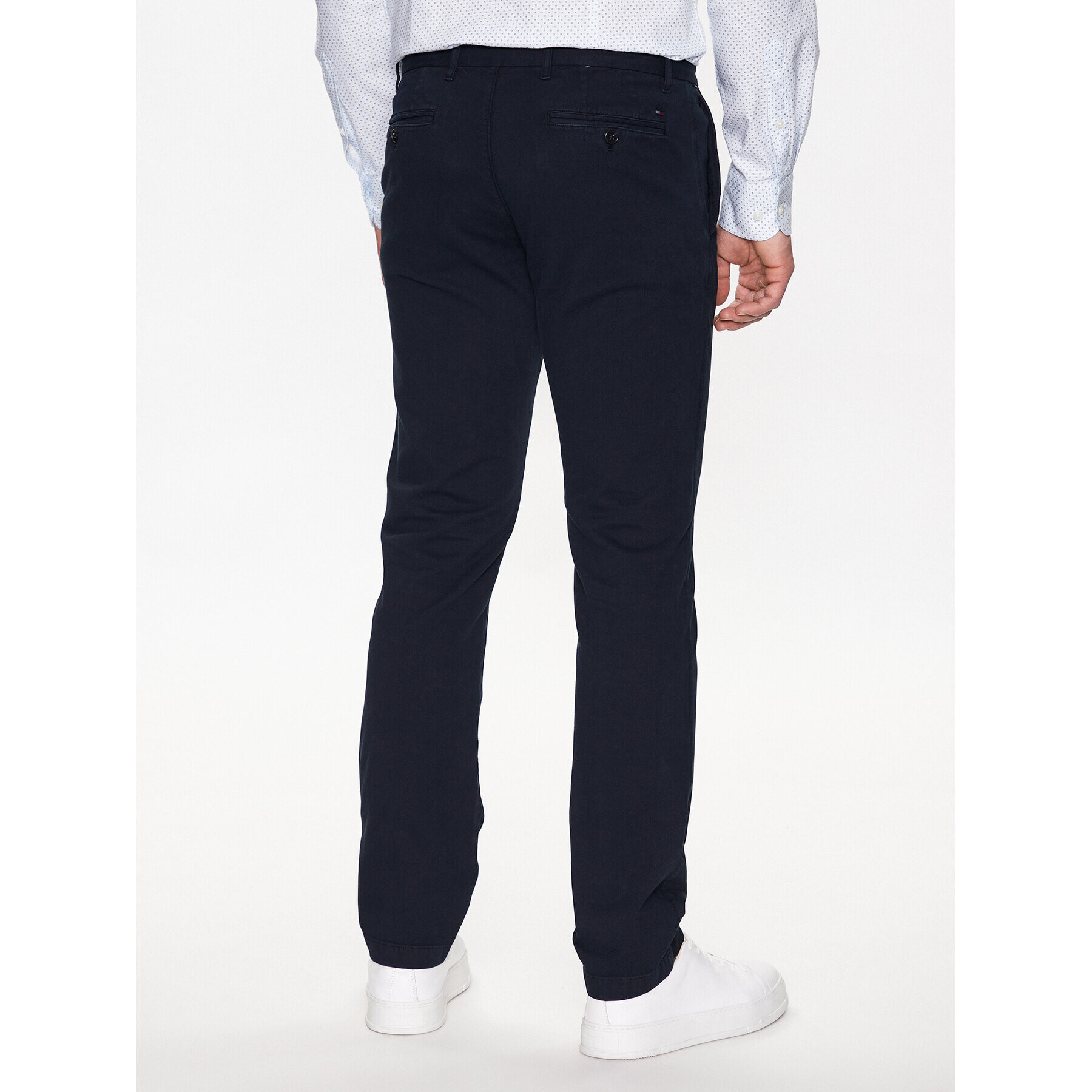 Tommy Hilfiger Pantaloni chino Denton Structure MW0MW31142 Bleumarin Straight Fit - Pled.ro