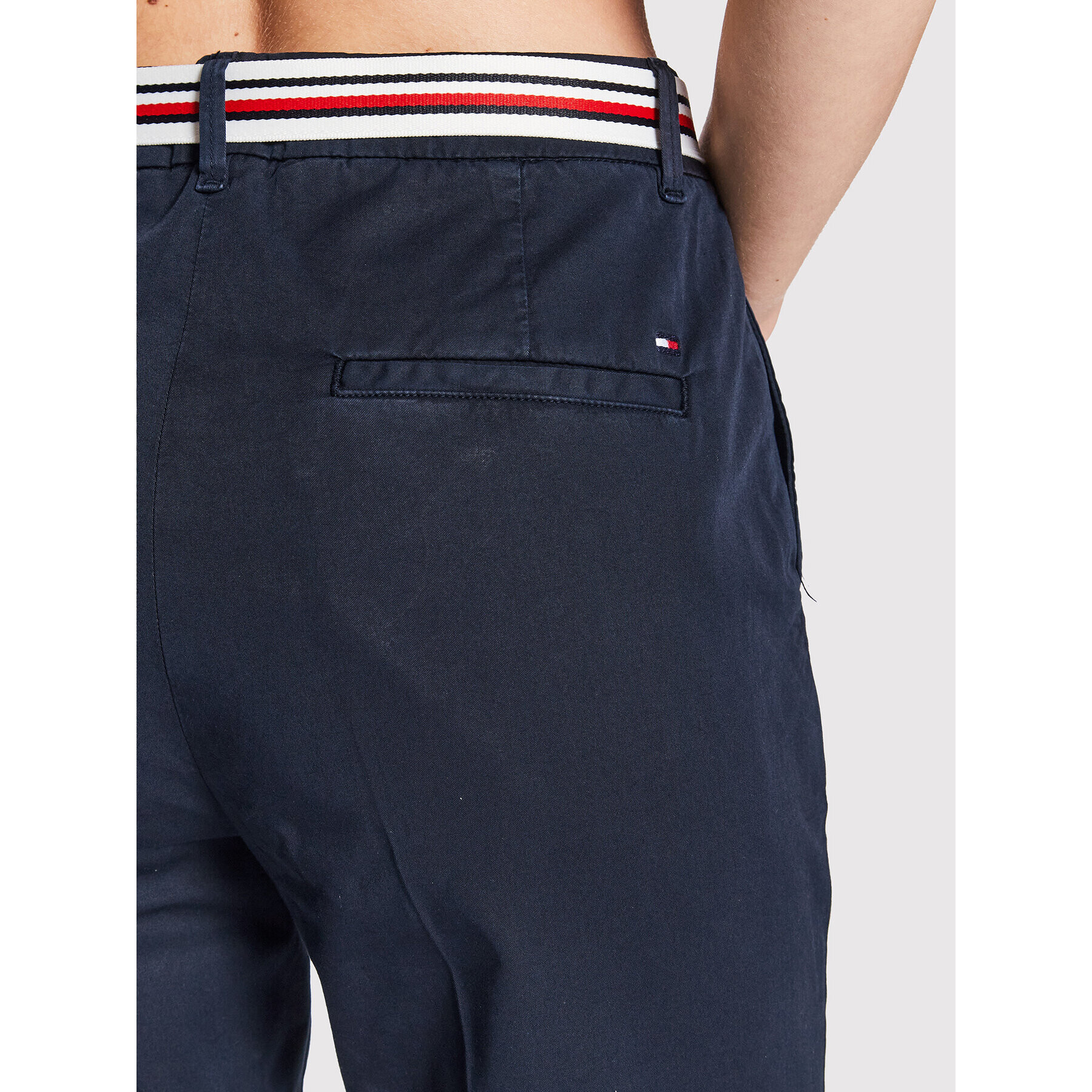 Tommy Hilfiger Pantaloni chino Hailey WW0WW34703 Bleumarin Slim Fit - Pled.ro