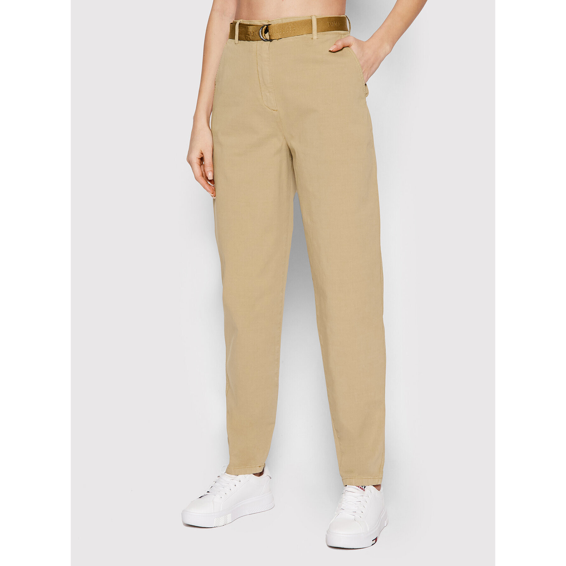 Tommy Hilfiger Pantaloni chino WW0WW32339 Bej Tapered Fit - Pled.ro