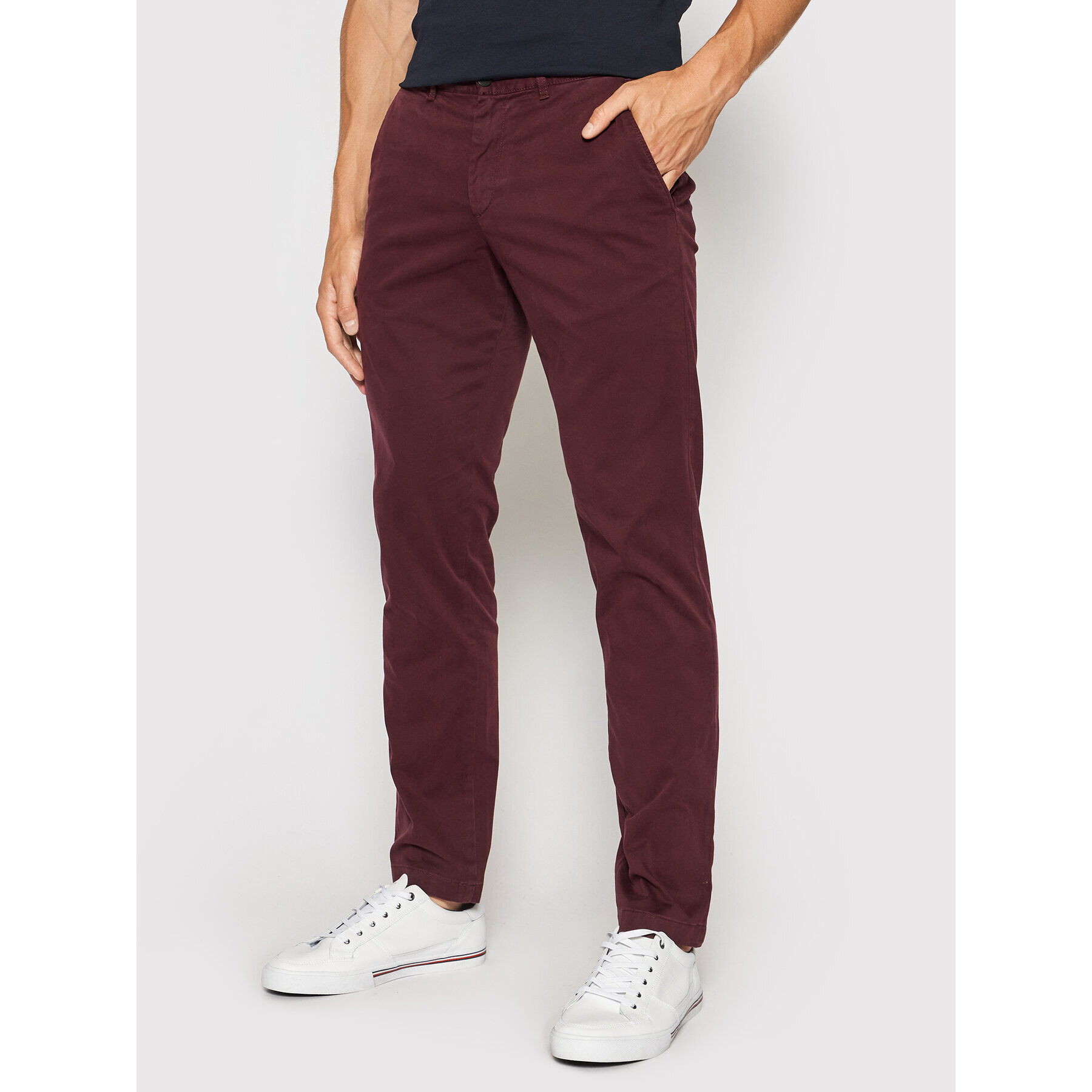 Tommy Hilfiger Pantaloni chino Blecker MW0MW13846 Vișiniu Slim Fit - Pled.ro