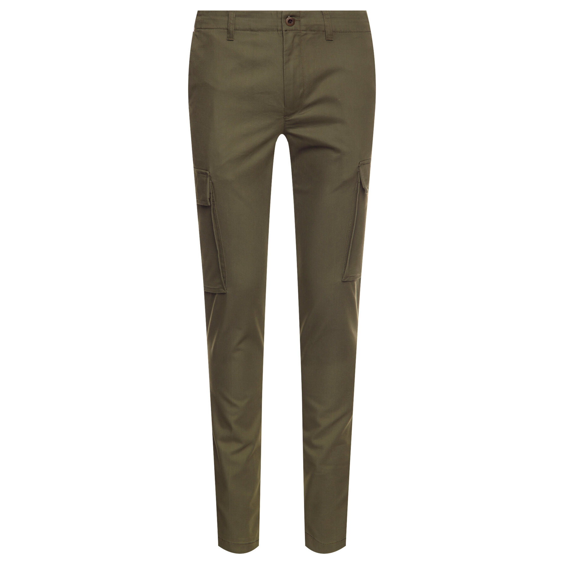 Tommy Hilfiger Pantaloni din material Bleecker MW0MW11785 Verde Slim Fit - Pled.ro