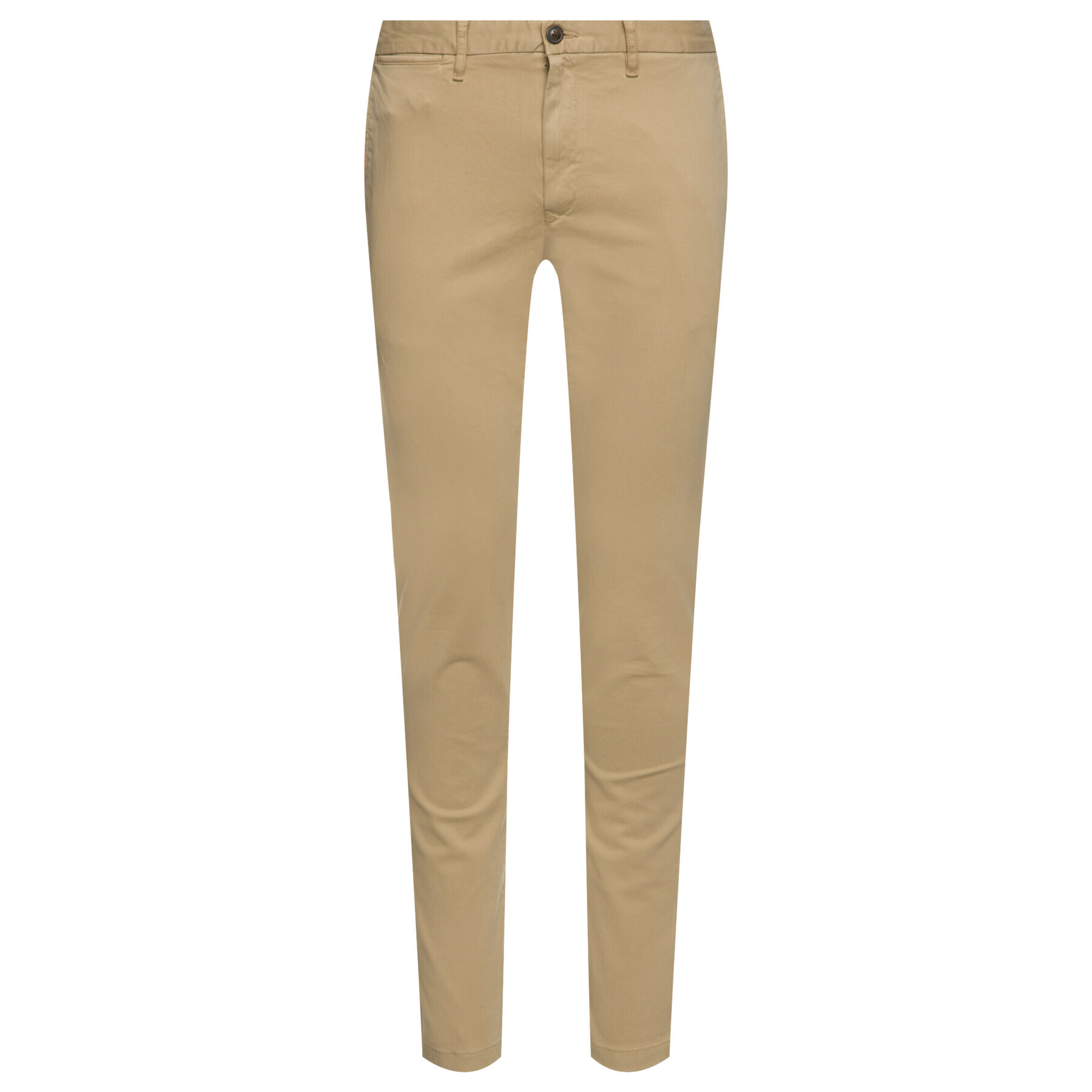 Tommy Hilfiger Pantaloni din material Chino Bleecker MW0MW11770 Bej Slim Fit - Pled.ro