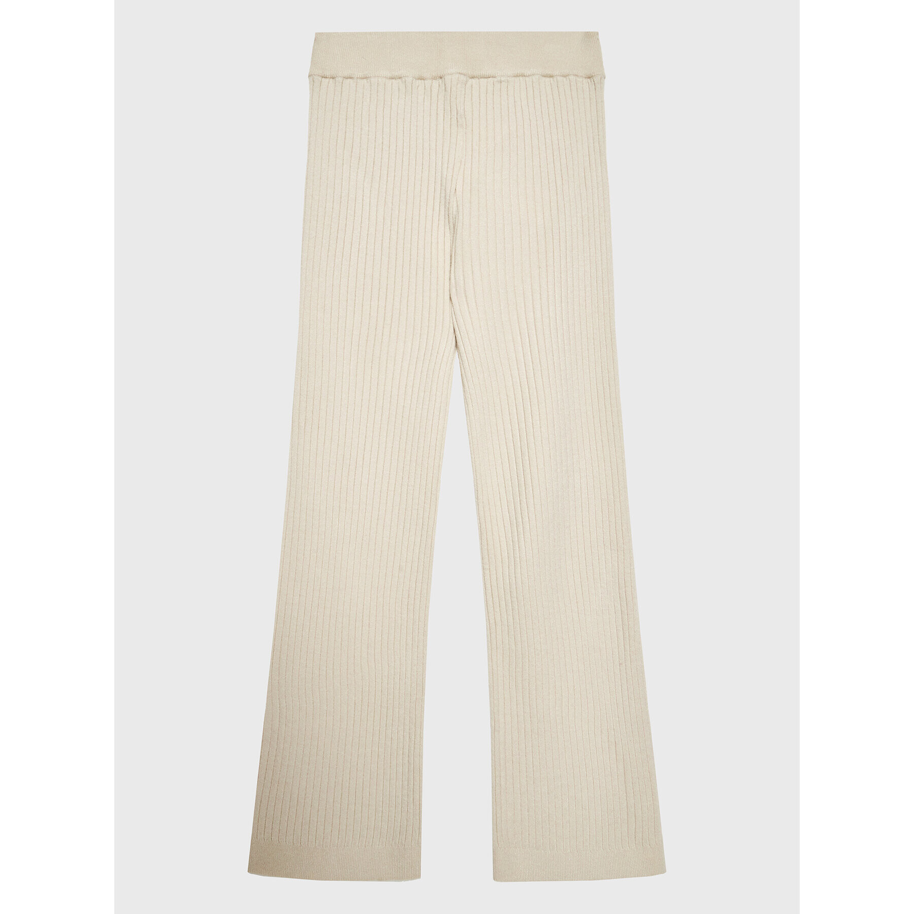 Tommy Hilfiger Pantaloni din material Comfy Rib Essential KG0KG07069 D Bej Regular Fit - Pled.ro