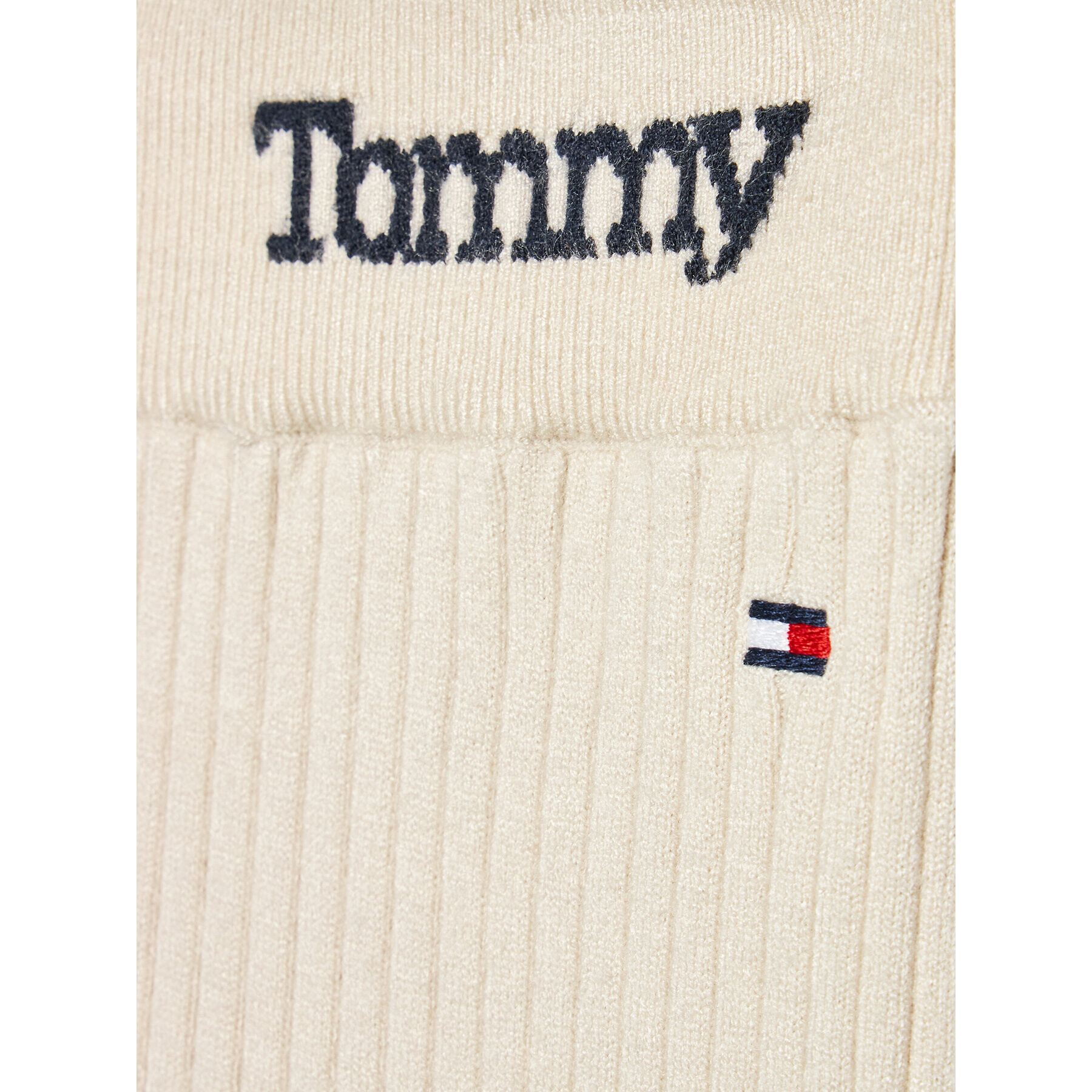 Tommy Hilfiger Pantaloni din material Comfy Rib Essential KG0KG07069 D Bej Regular Fit - Pled.ro