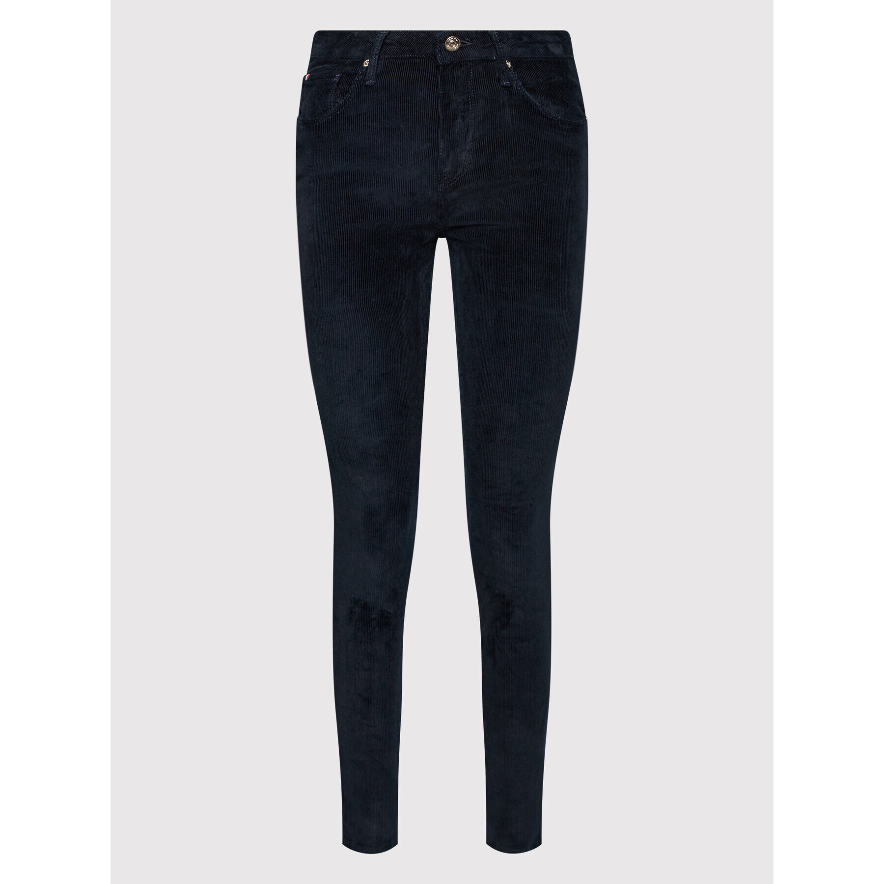 Tommy Hilfiger Pantaloni din material Como Skinny Rw Cord WW0WW32135 Bleumarin Skinny Fit - Pled.ro