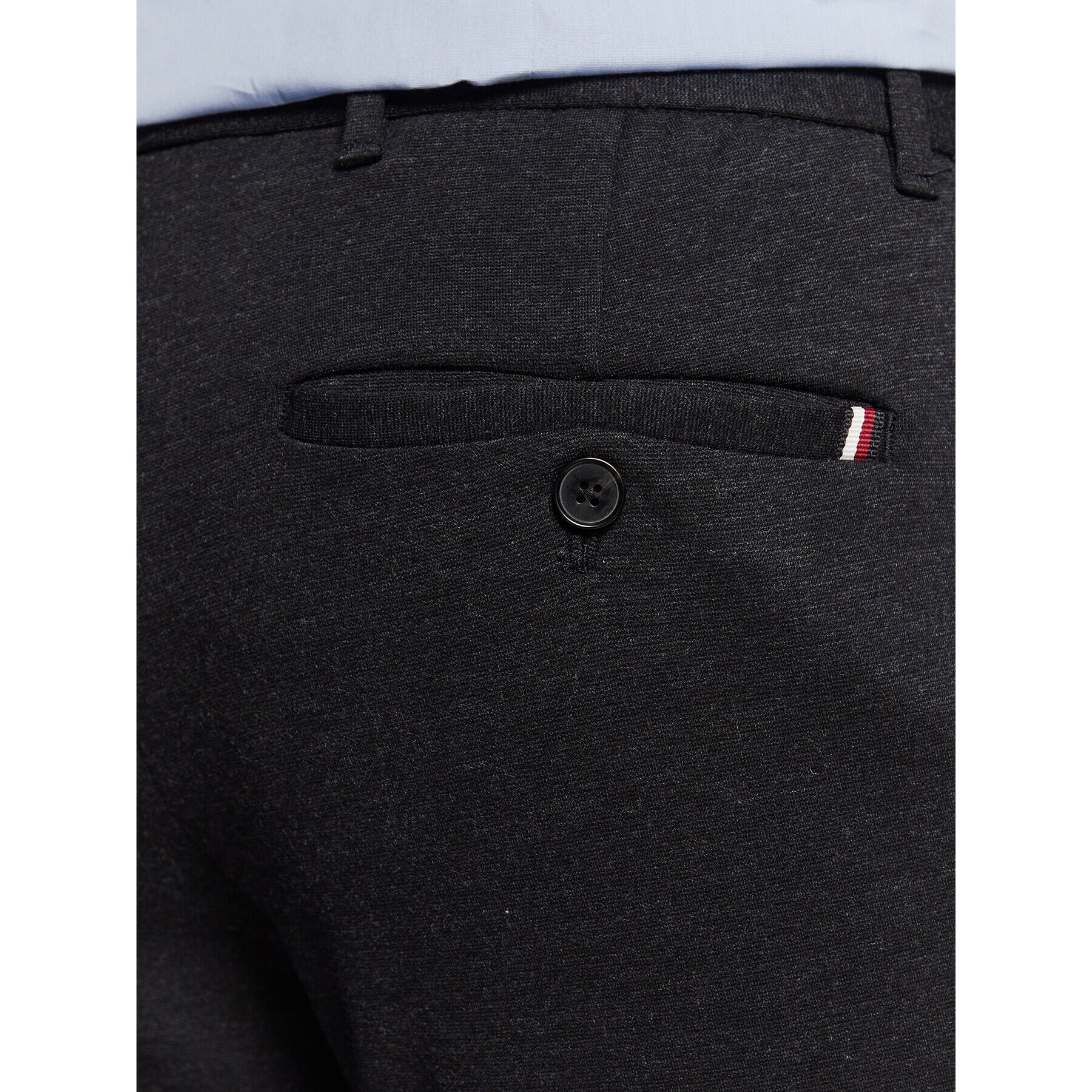 Tommy Hilfiger Pantaloni din material Hampton MW0MW29663 Bleumarin Tapered Fit - Pled.ro