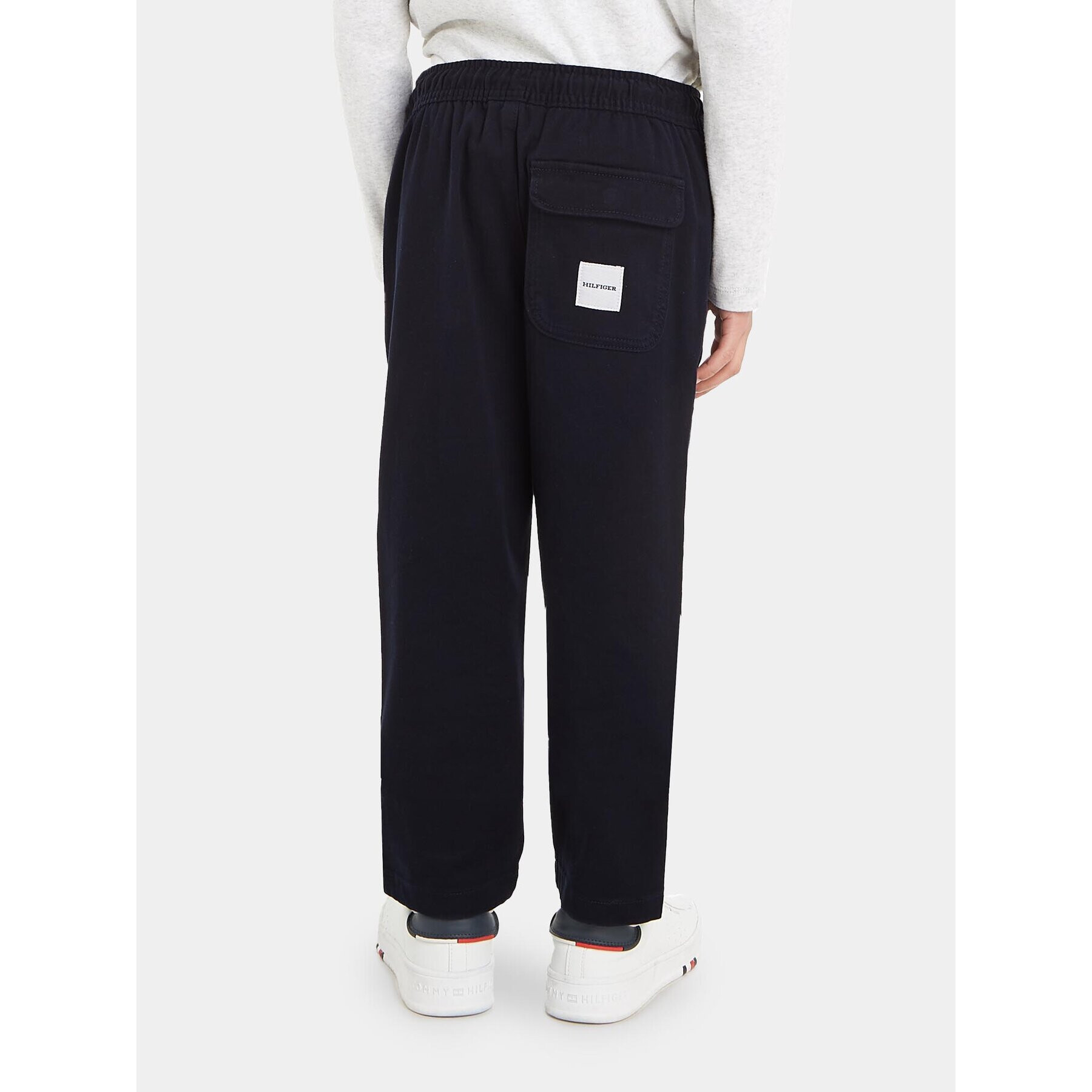 Tommy Hilfiger Pantaloni din material KB0KB08469 Bleumarin Regular Fit - Pled.ro