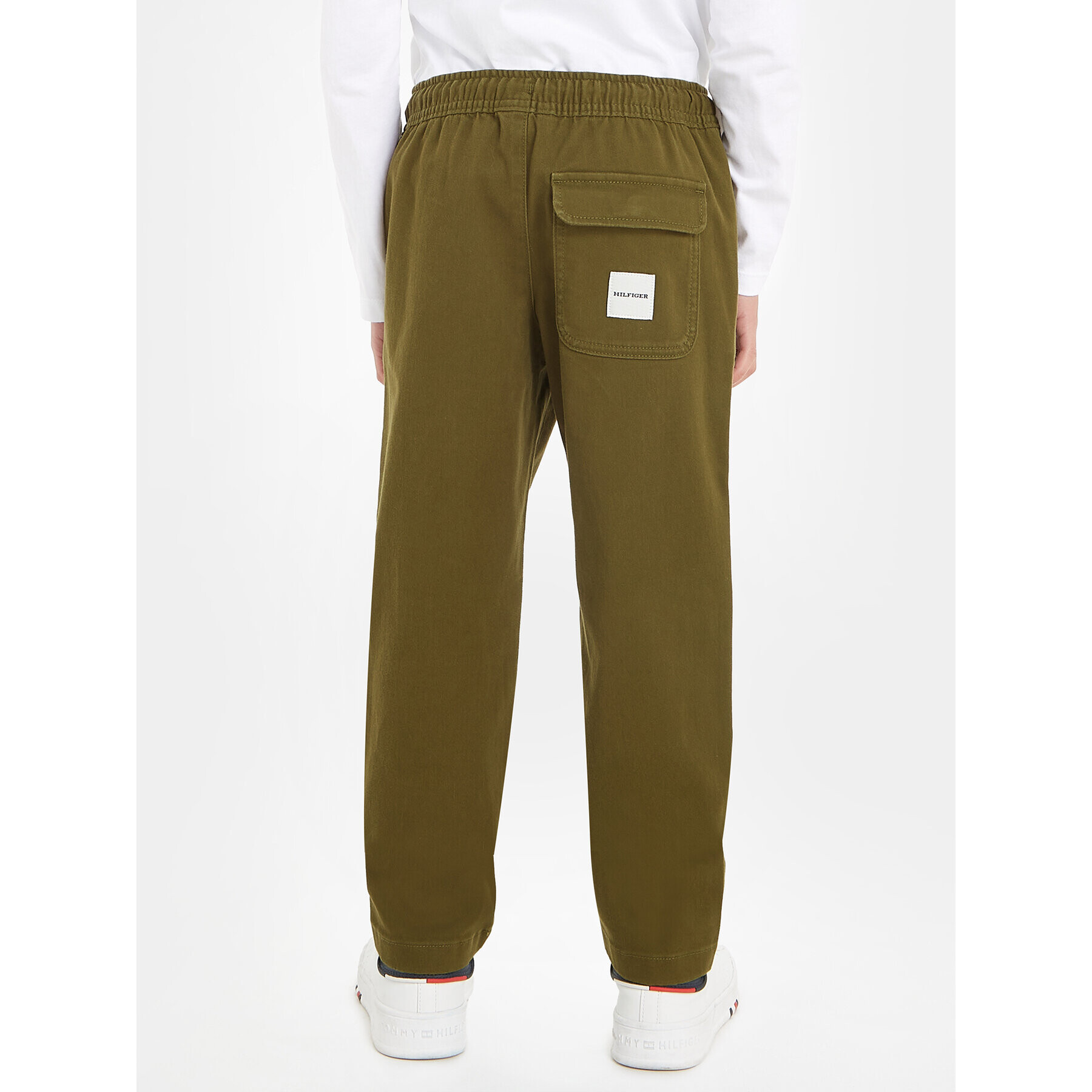 Tommy Hilfiger Pantaloni din material KB0KB08469 Verde Regular Fit - Pled.ro