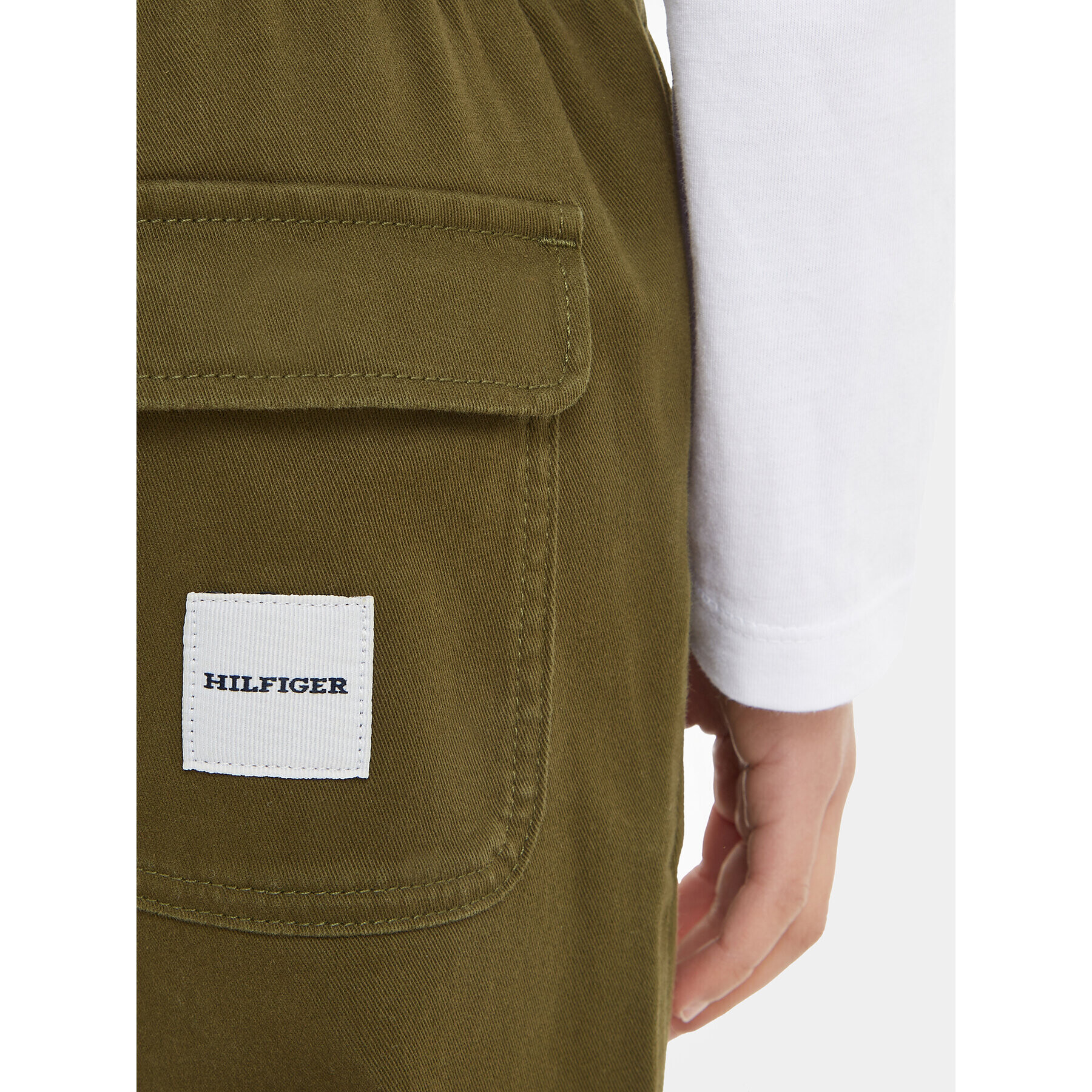 Tommy Hilfiger Pantaloni din material KB0KB08469 Verde Regular Fit - Pled.ro