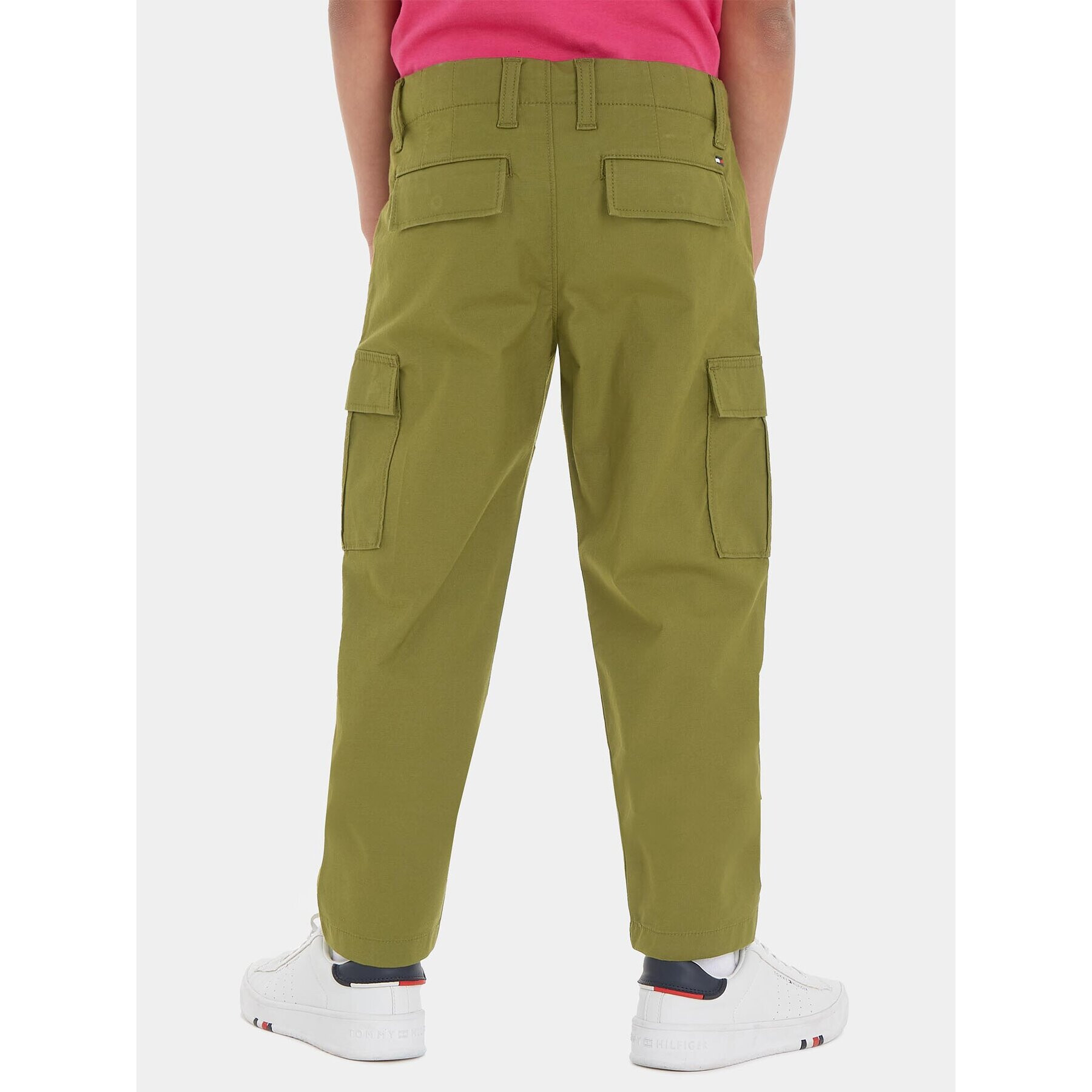 Tommy Hilfiger Pantaloni din material KB0KB08471 Verde Regular Fit - Pled.ro