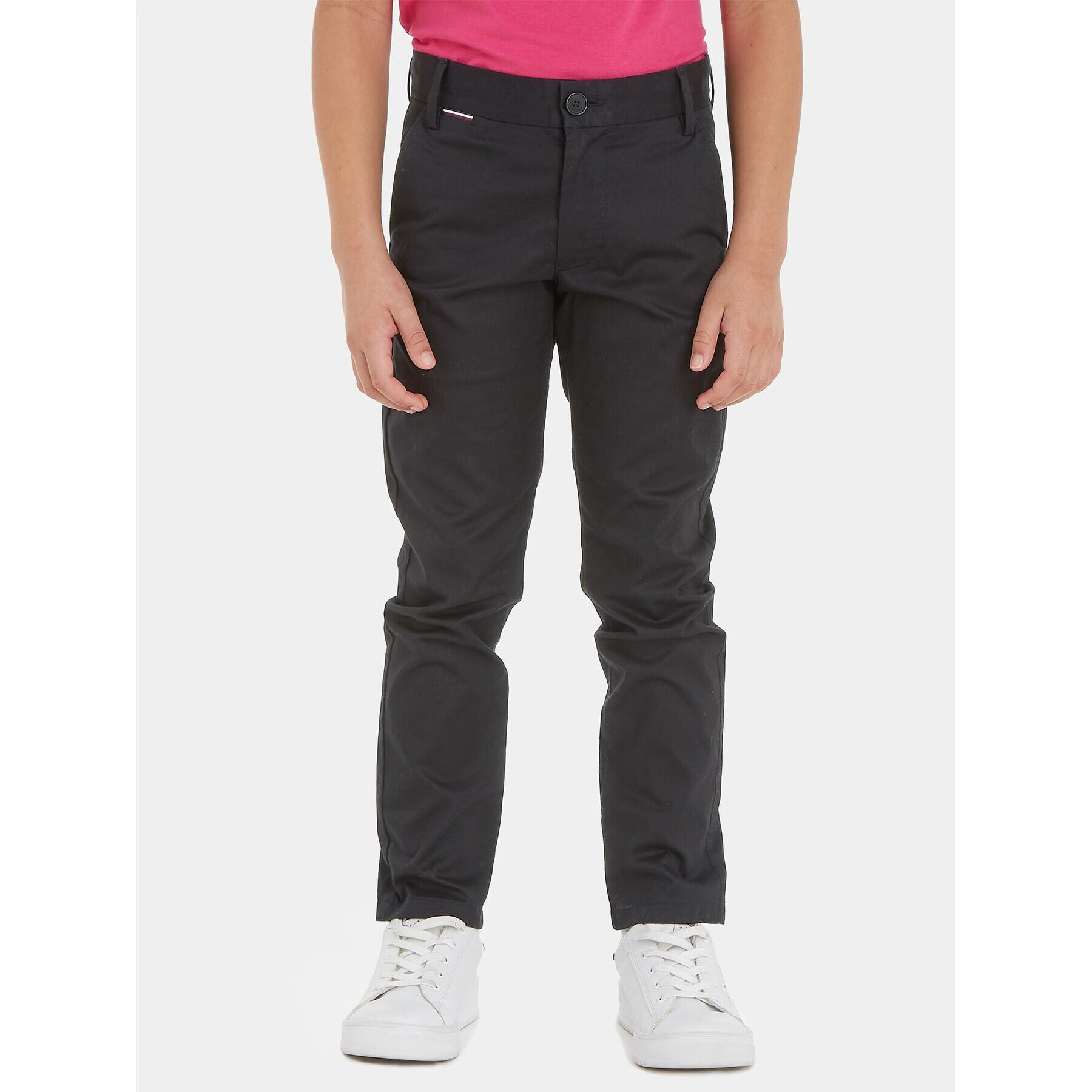 Tommy Hilfiger Pantaloni din material KB0KB08609 Negru Slim Fit - Pled.ro