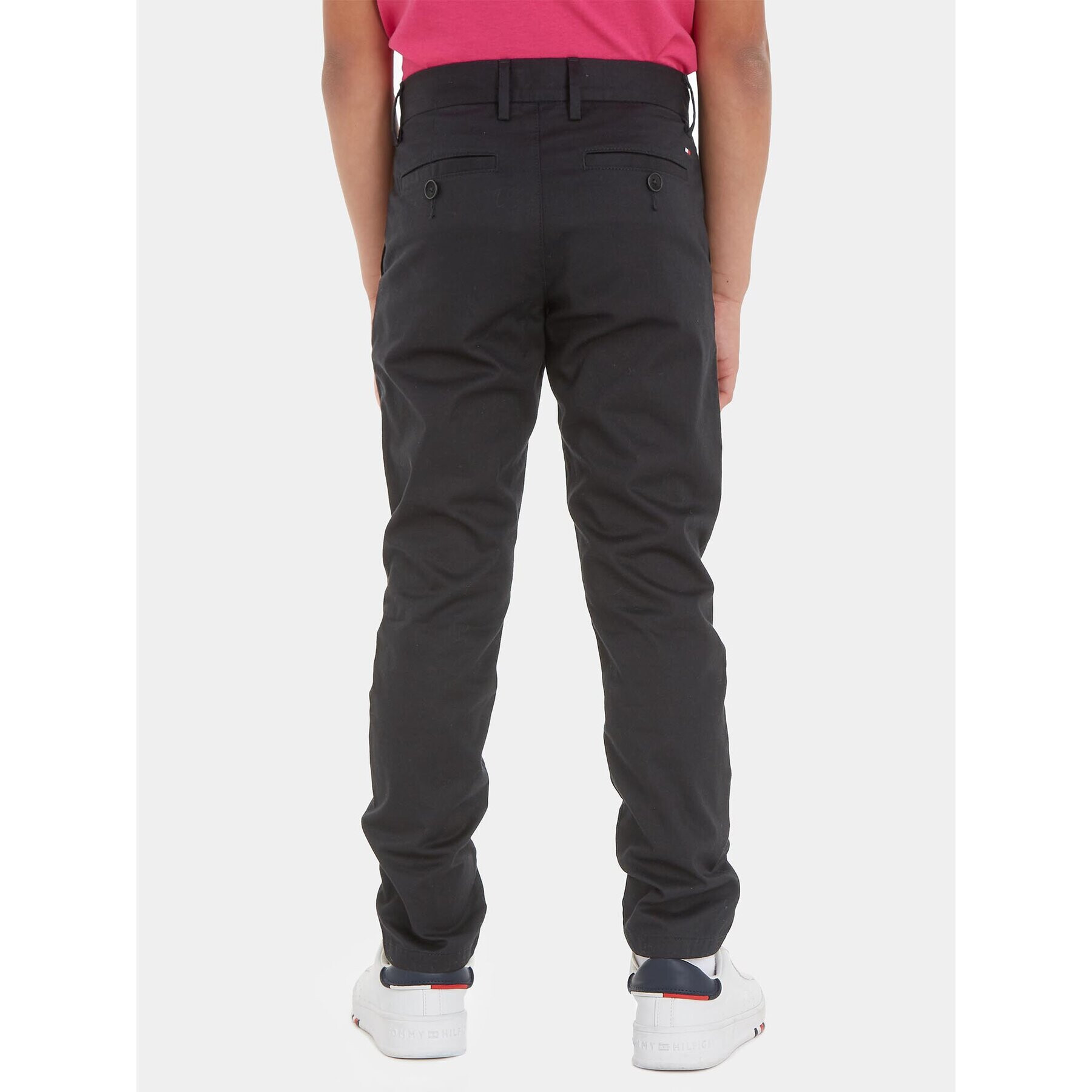 Tommy Hilfiger Pantaloni din material KB0KB08609 Negru Slim Fit - Pled.ro