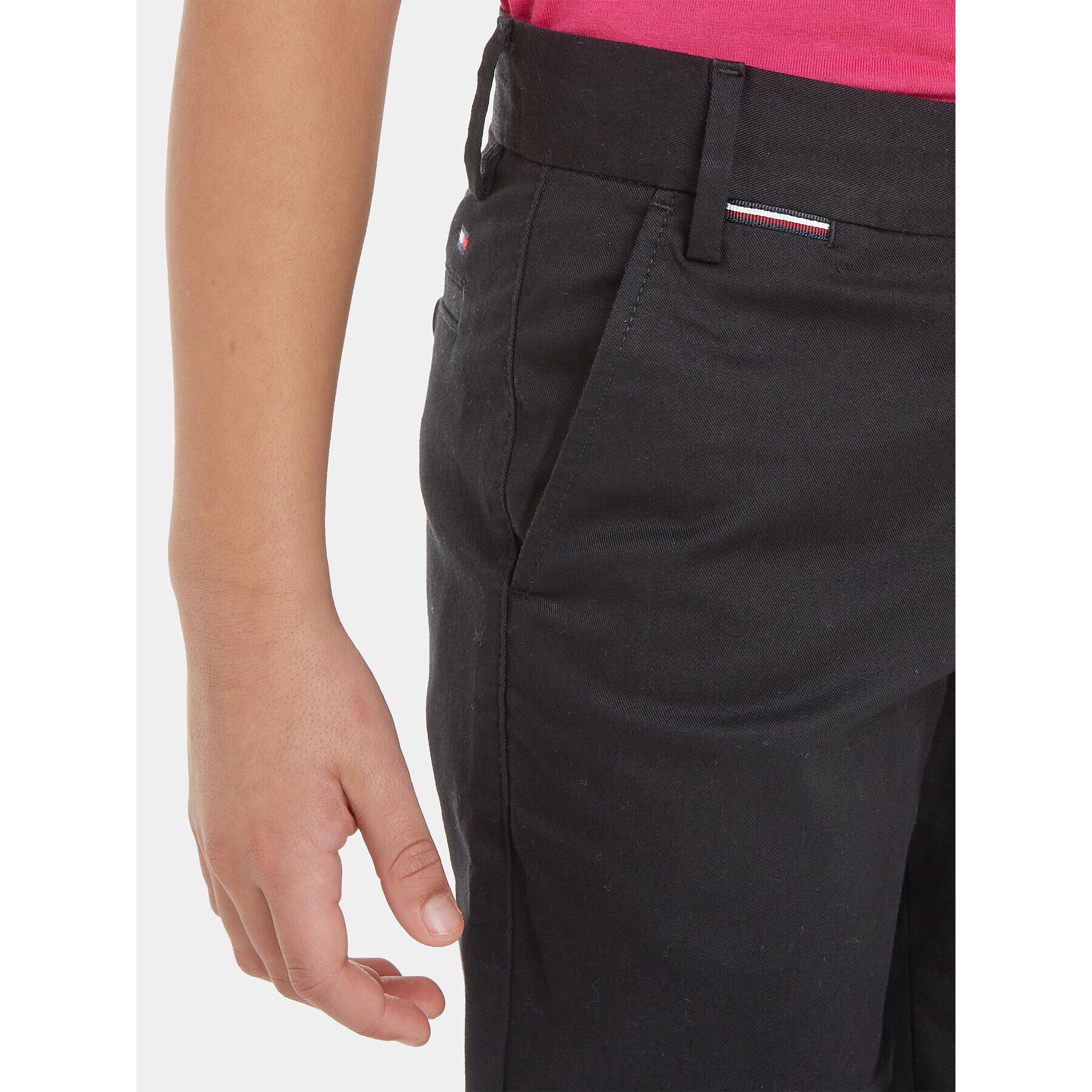 Tommy Hilfiger Pantaloni din material KB0KB08609 Negru Slim Fit - Pled.ro