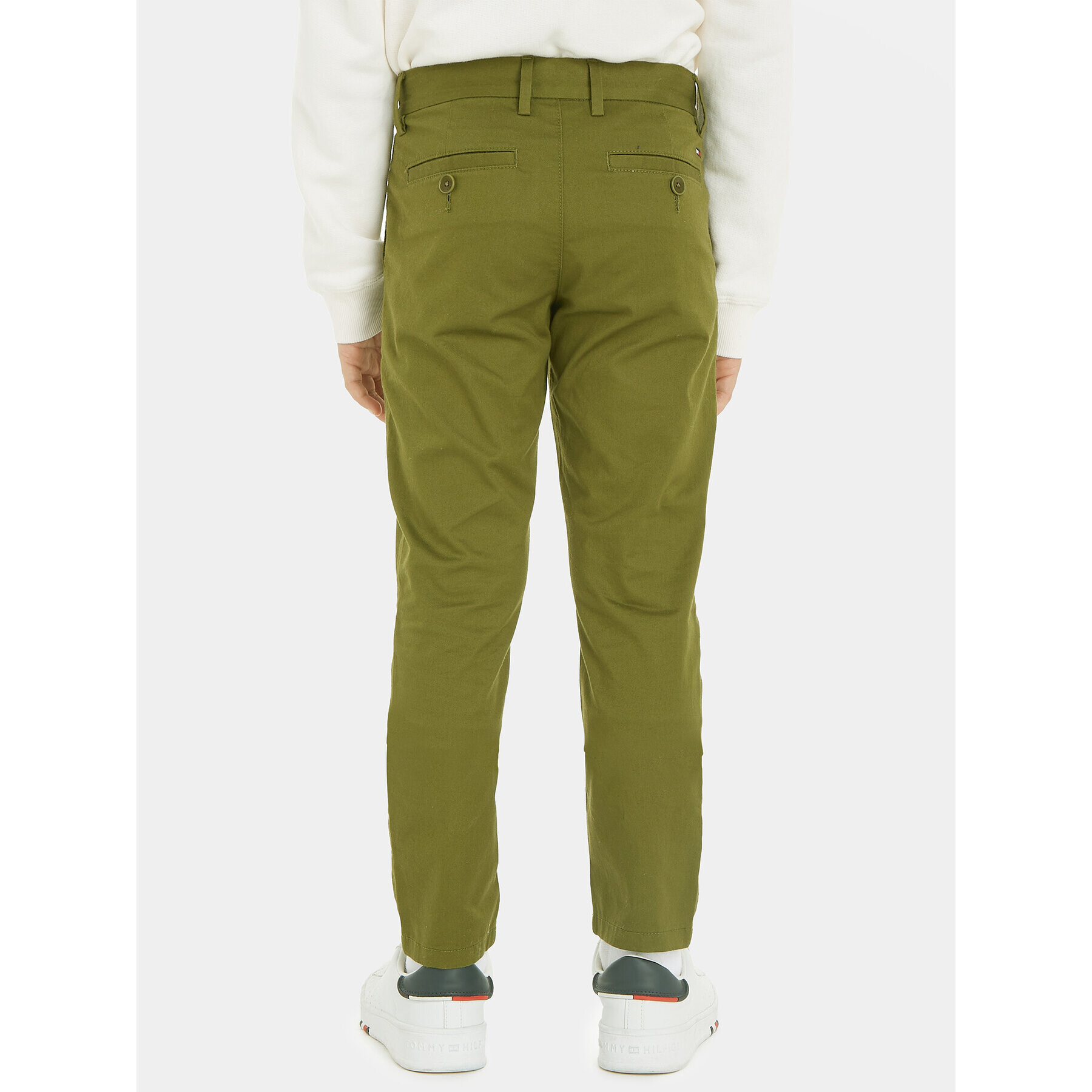 Tommy Hilfiger Pantaloni din material KB0KB08609 Verde Slim Fit - Pled.ro