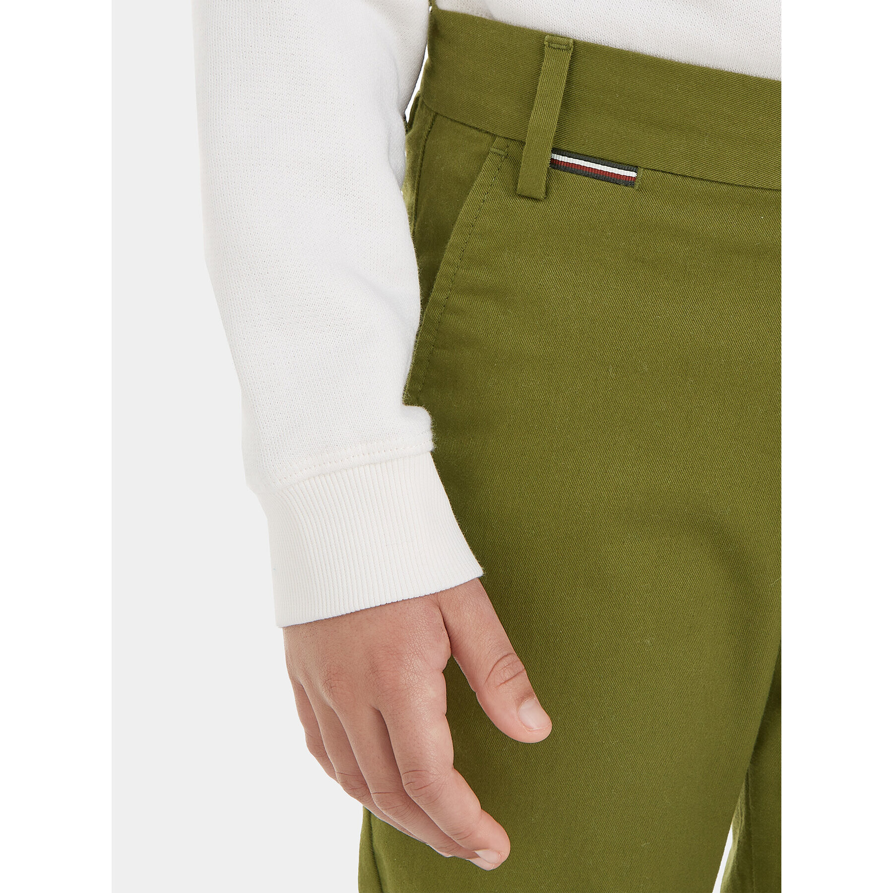 Tommy Hilfiger Pantaloni din material KB0KB08609 Verde Slim Fit - Pled.ro