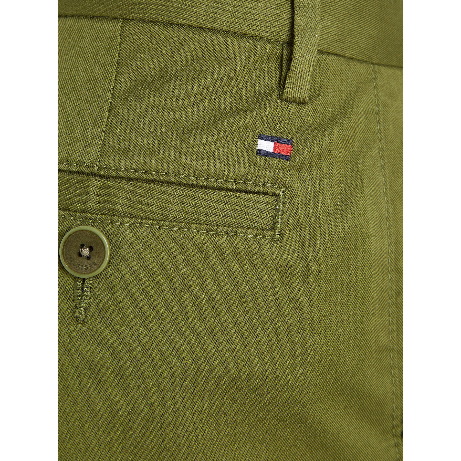 Tommy Hilfiger Pantaloni din material KB0KB08609 Verde Slim Fit - Pled.ro