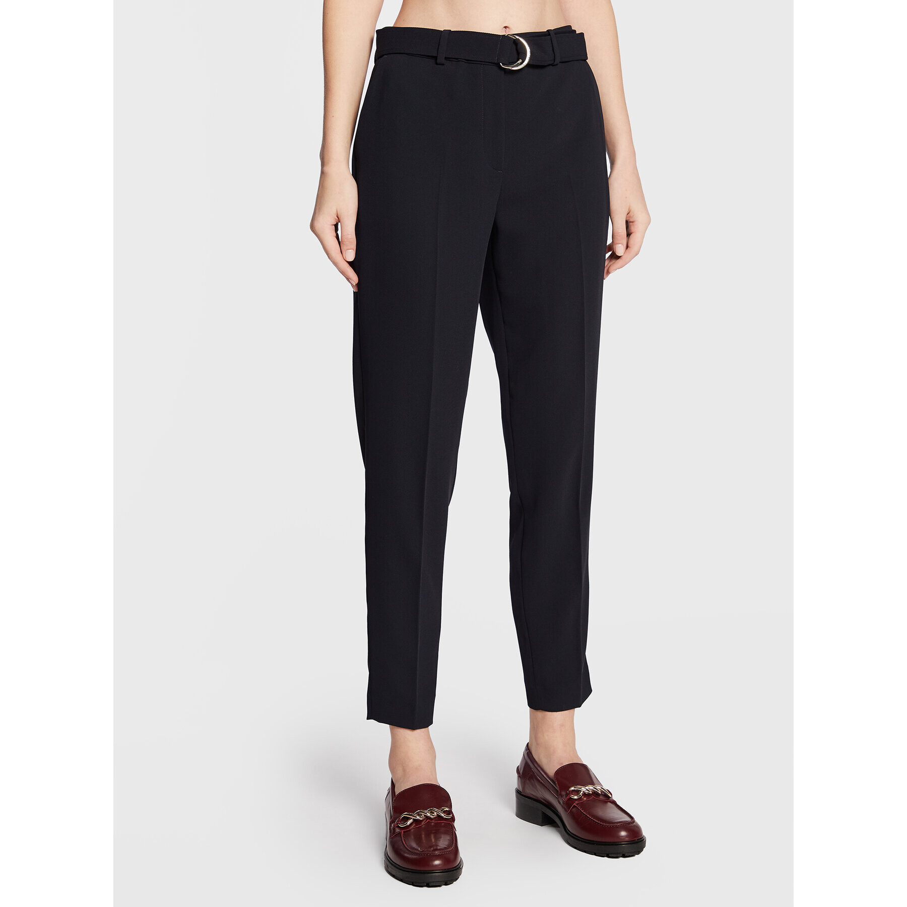 Tommy Hilfiger Pantaloni din material Michelle WW0WW36464 Bleumarin Regular Fit - Pled.ro