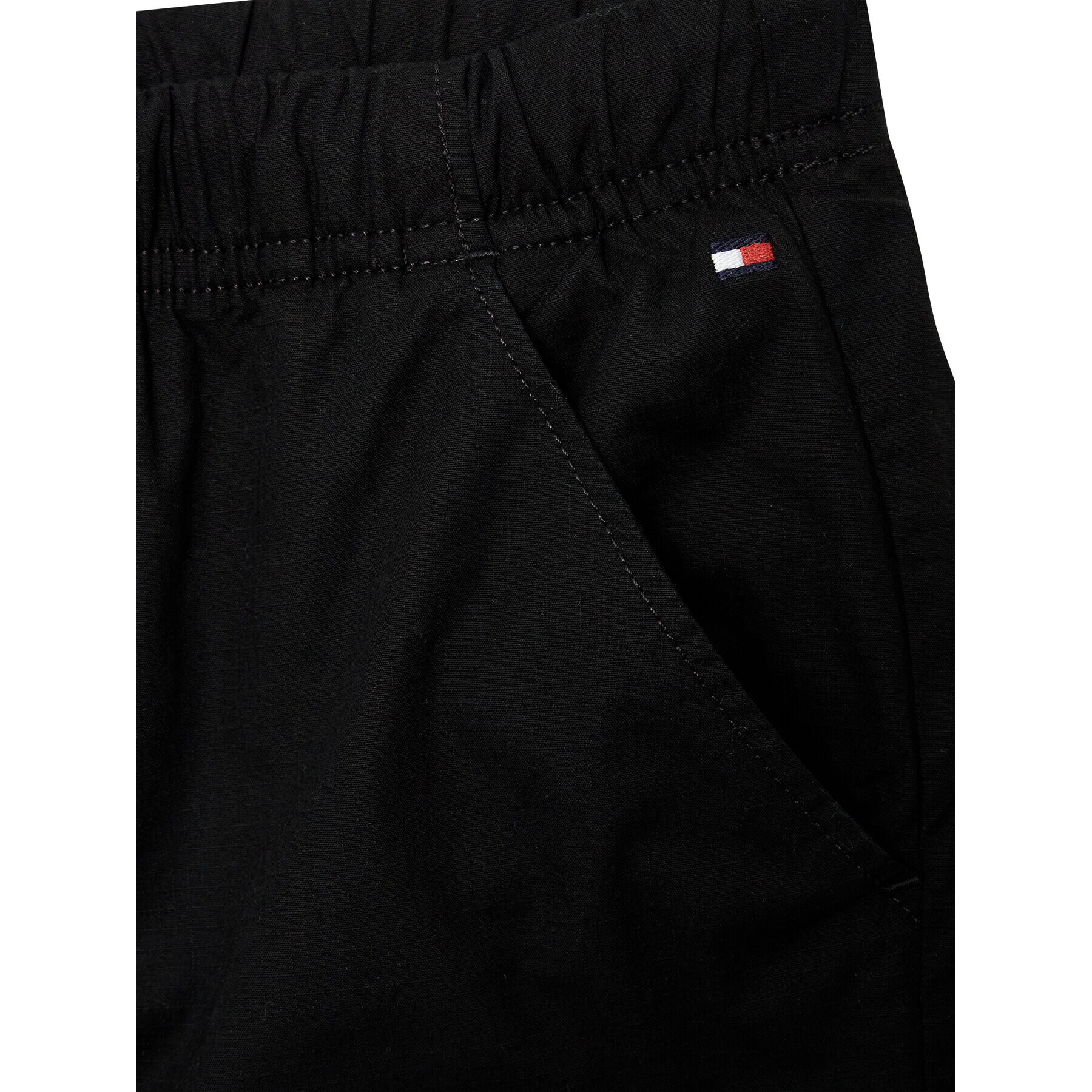 Tommy Hilfiger Pantaloni din material Ribstop Heritage Pull KB0KB07395 D Negru Straight Fit - Pled.ro