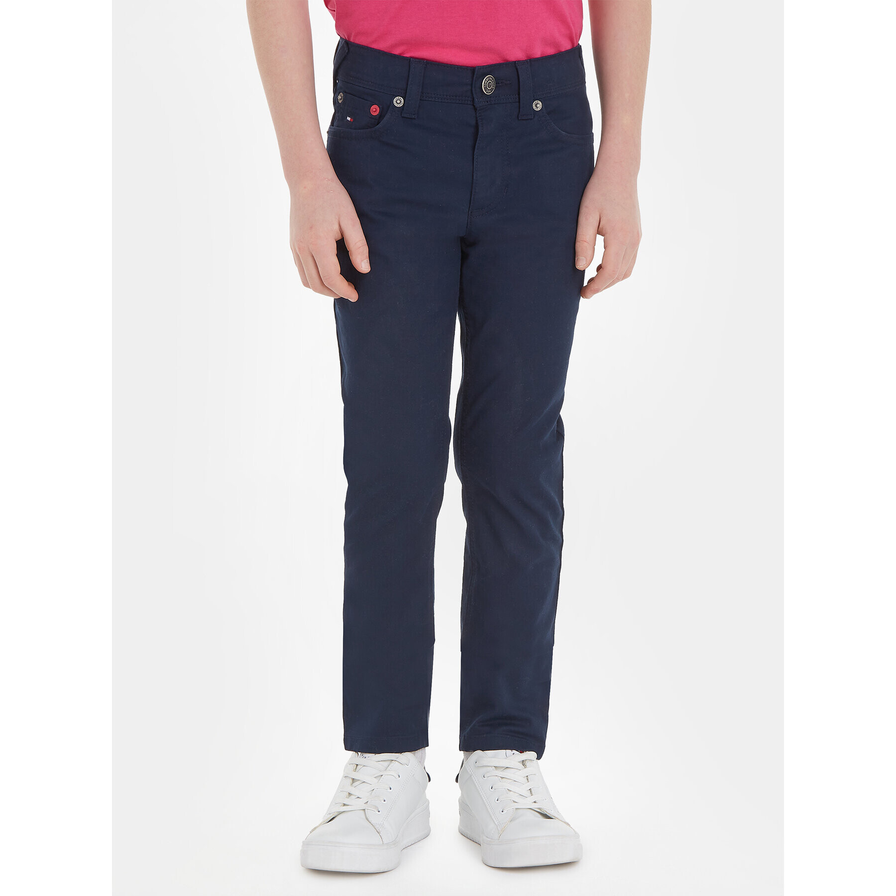 Tommy Hilfiger Pantaloni din material Scanton KB0KB08470 M Bleumarin Regular Fit - Pled.ro