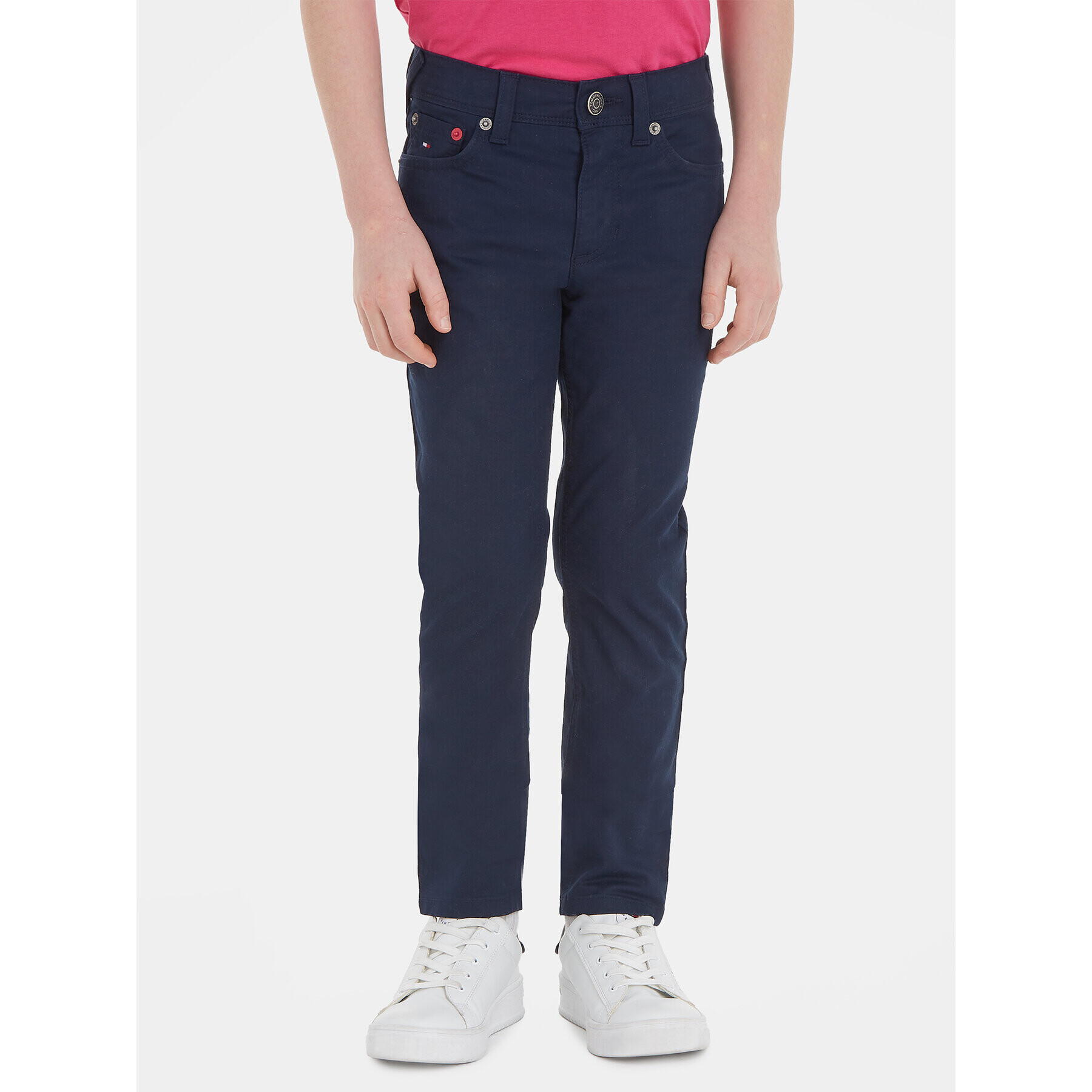 Tommy Hilfiger Pantaloni din material Scanton KB0KB08470 S Bleumarin Regular Fit - Pled.ro