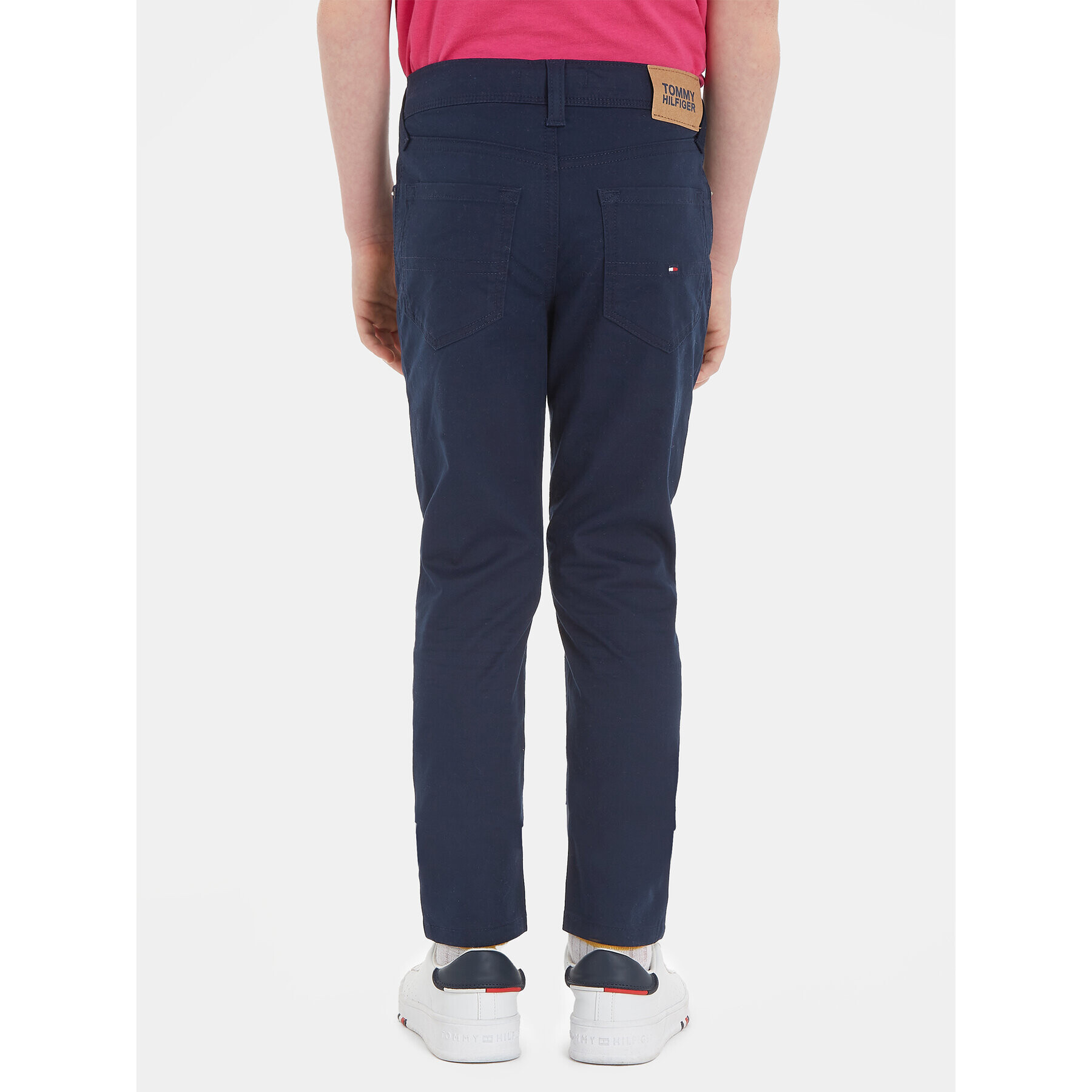 Tommy Hilfiger Pantaloni din material Scanton KB0KB08470 S Bleumarin Regular Fit - Pled.ro