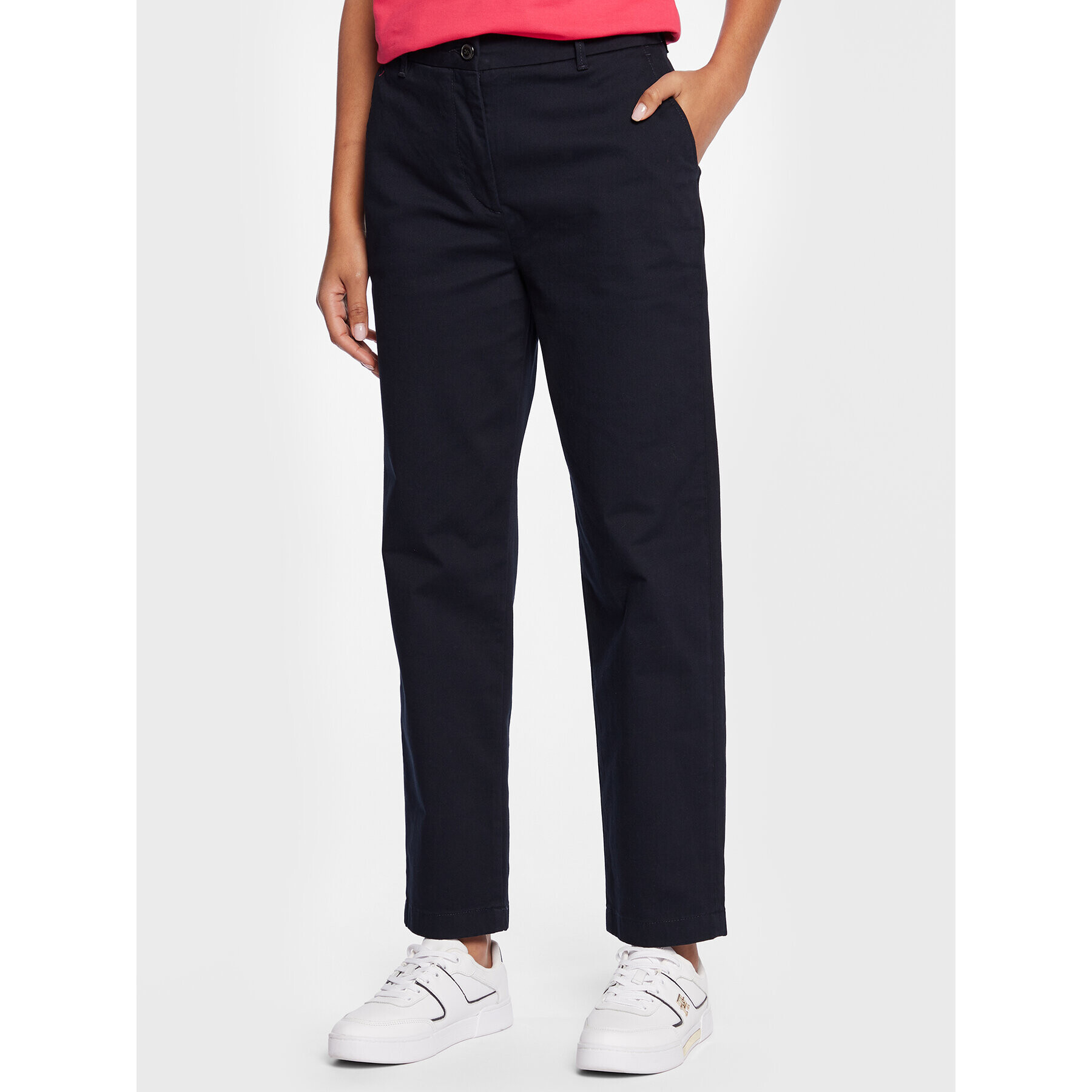 Tommy Hilfiger Pantaloni din material WW0WW35694 Bleumarin Regular Fit - Pled.ro