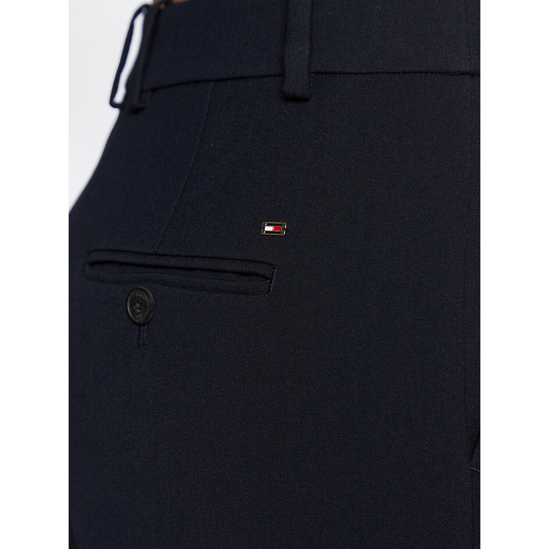 Tommy Hilfiger Pantaloni din material WW0WW37287 Bleumarin Tapered Fit - Pled.ro