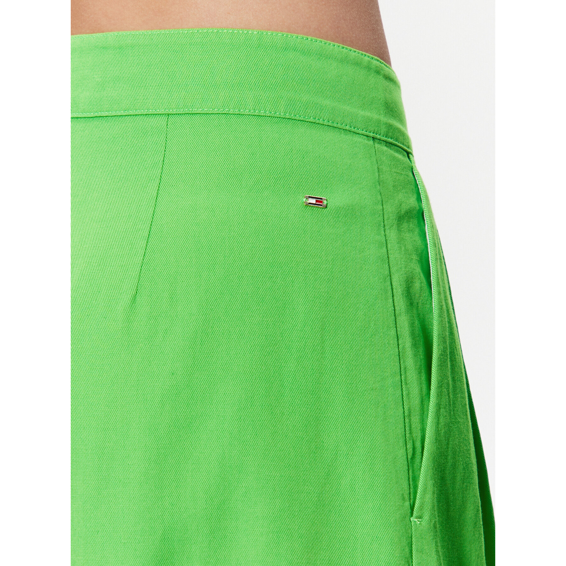 Tommy Hilfiger Pantaloni din material WW0WW38596 Verde Wide Leg - Pled.ro