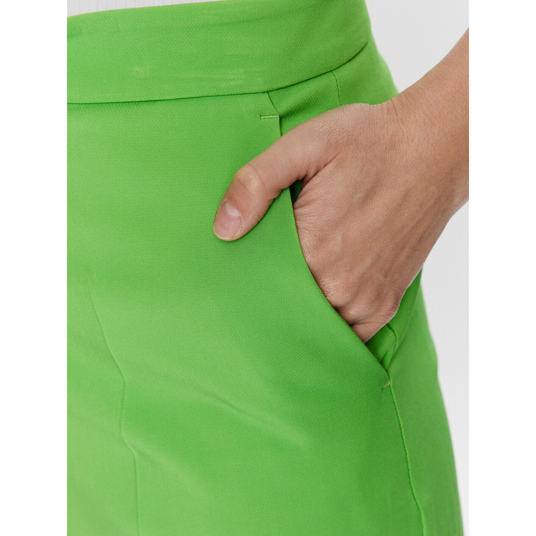 Tommy Hilfiger Pantaloni din material WW0WW38598 Verde Flare Fit - Pled.ro