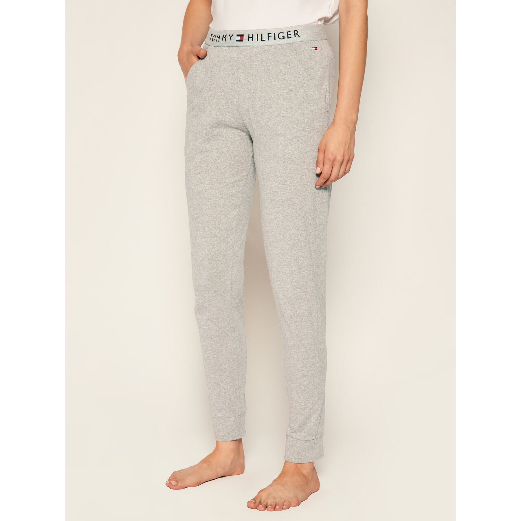 Tommy Hilfiger Pantaloni pijama Cuffed UW0UW01647 Gri - Pled.ro