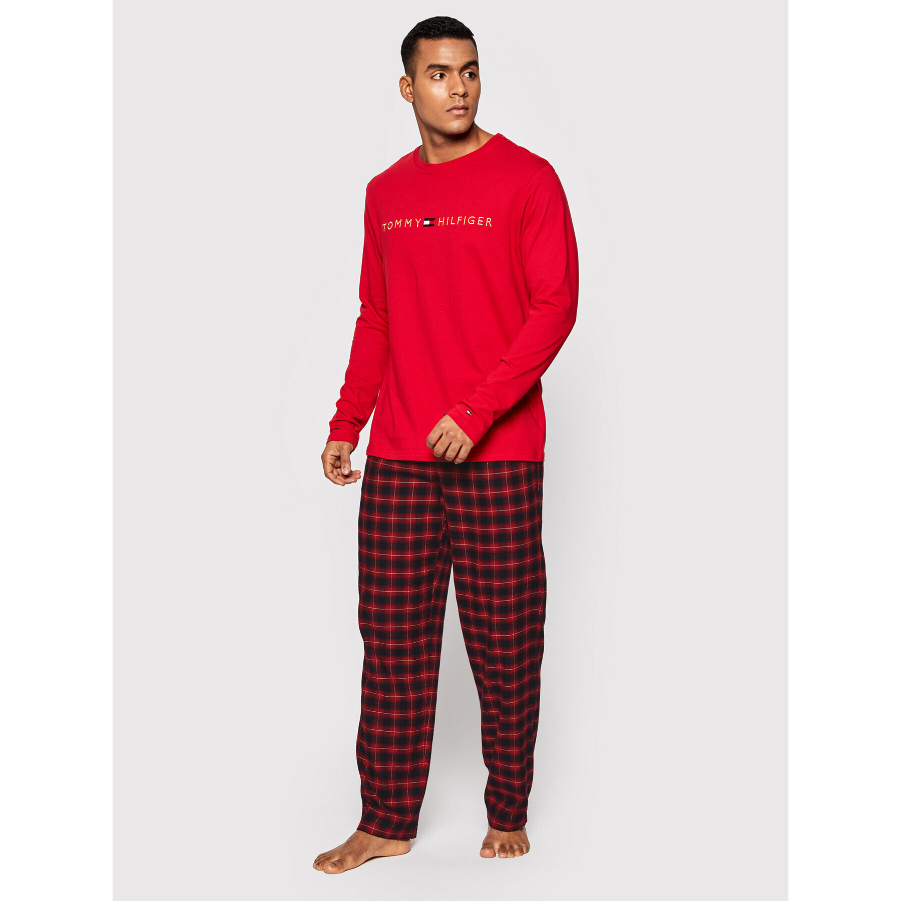 Tommy Hilfiger Pantaloni pijama UM0UM01973 Roșu Regular Fit - Pled.ro