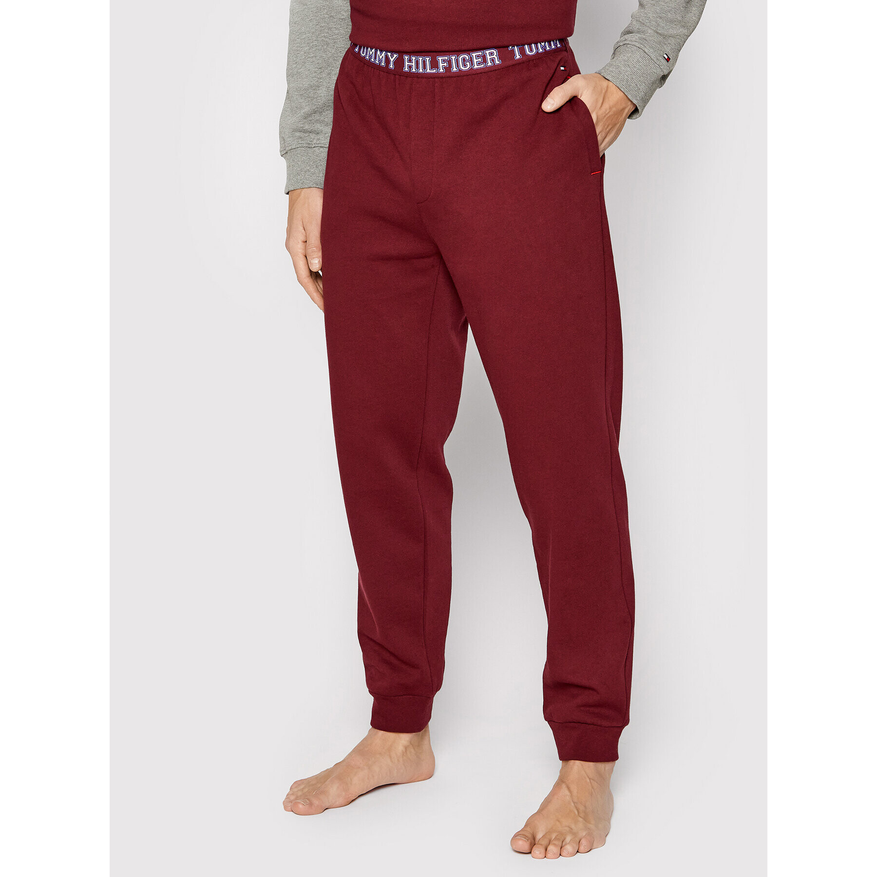 Tommy Hilfiger Pantaloni pijama UM0UM02384 Vișiniu Regular Fit - Pled.ro