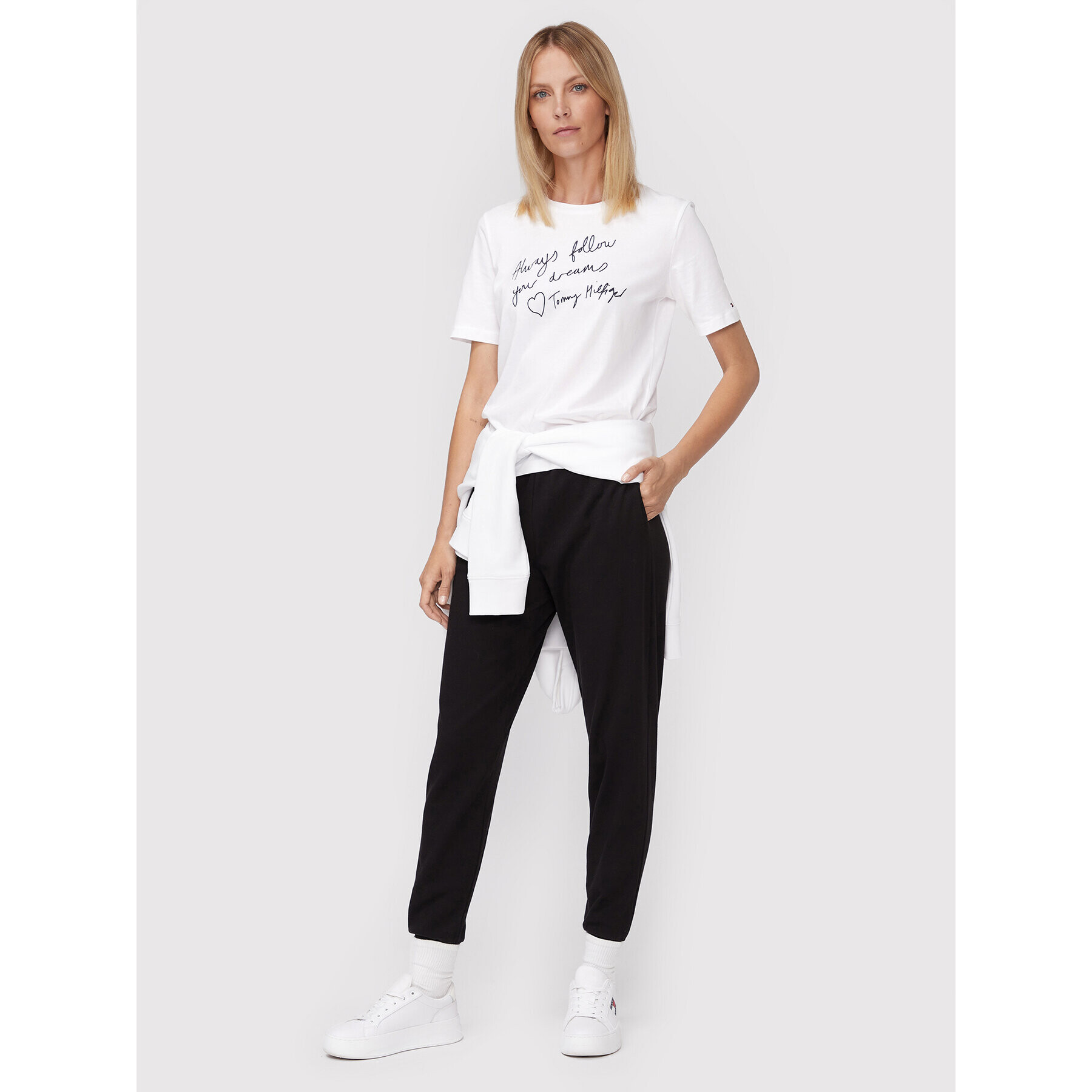 Tommy Hilfiger Pantaloni pijama UW0UW02274 Negru Regular Fit - Pled.ro