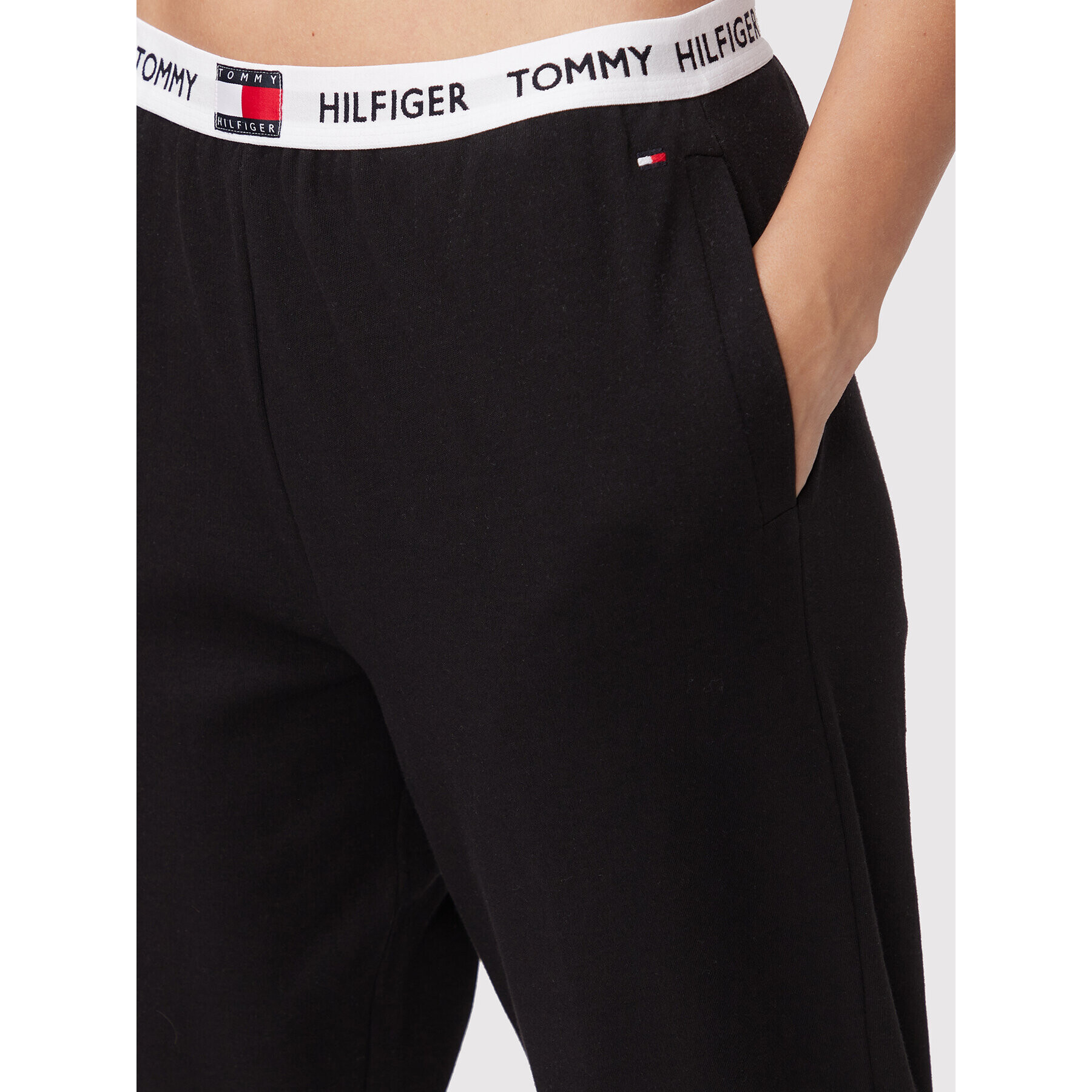 Tommy Hilfiger Pantaloni pijama UW0UW02274 Negru Regular Fit - Pled.ro