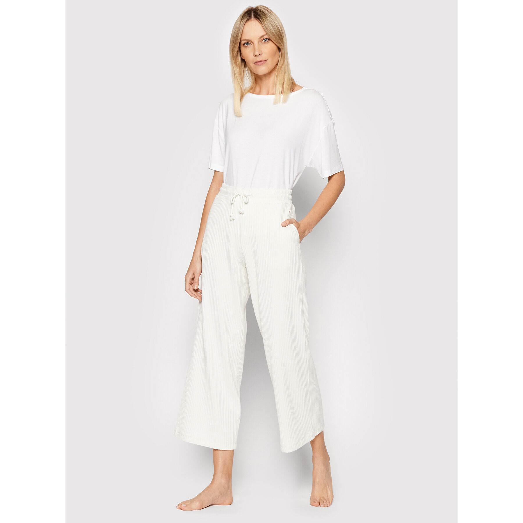 Tommy Hilfiger Pantaloni pijama UW0UW03225 Bej - Pled.ro